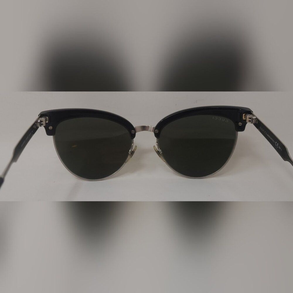 Gucci Gucci Womens Sunglasses Damascato Cat Eye Blck Gold Filigra Size ONE SIZE - 8 Thumbnail