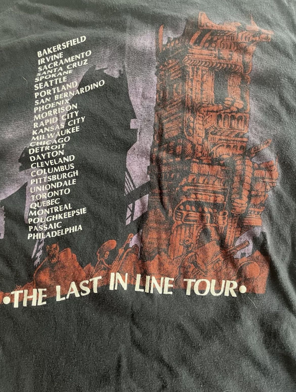 Hanes Vintage 84’ Dio The Last in Line Tour t-shirt Size US M / EU 48-50 / 2 - 4 Thumbnail