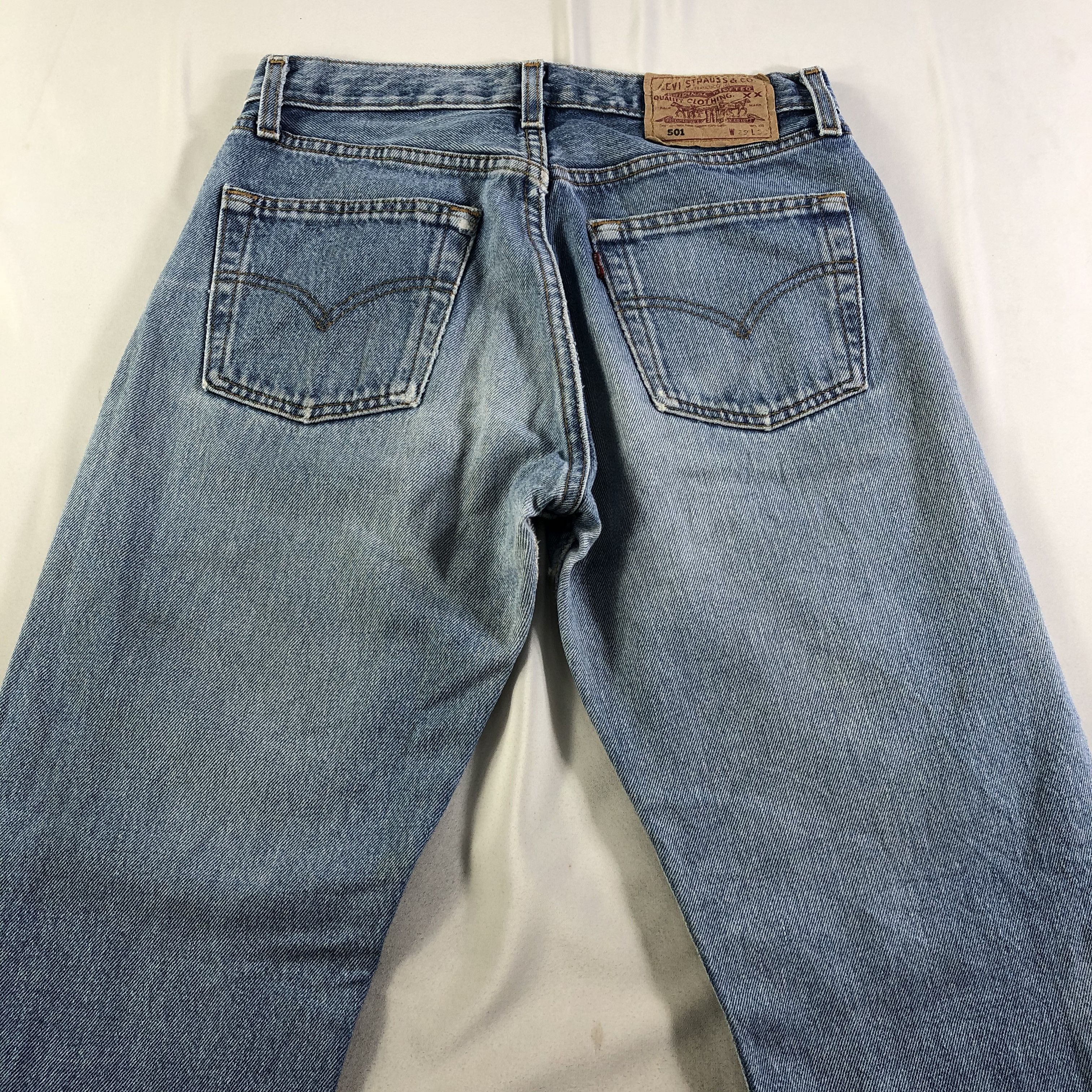 Levi's Vintage 90s Blue Wash Levis 501 Jeans-JM3726 Size US 29 - 4 Thumbnail
