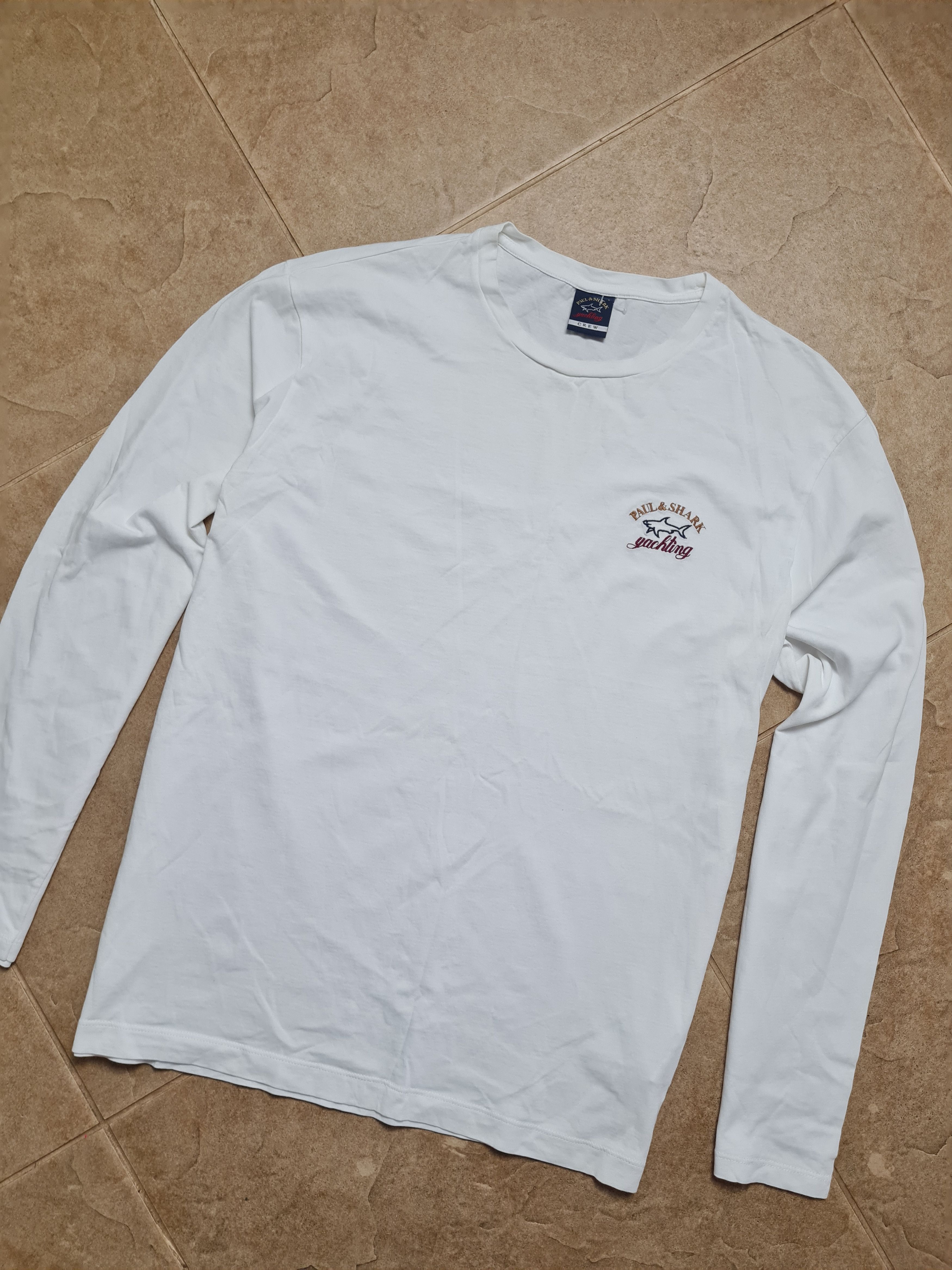 Paul & Shark Authentic Paul & Shark White Long Sleeve Tee Yachting Logo Size US L / EU 52-54 / 3 - 2 Thumbnail