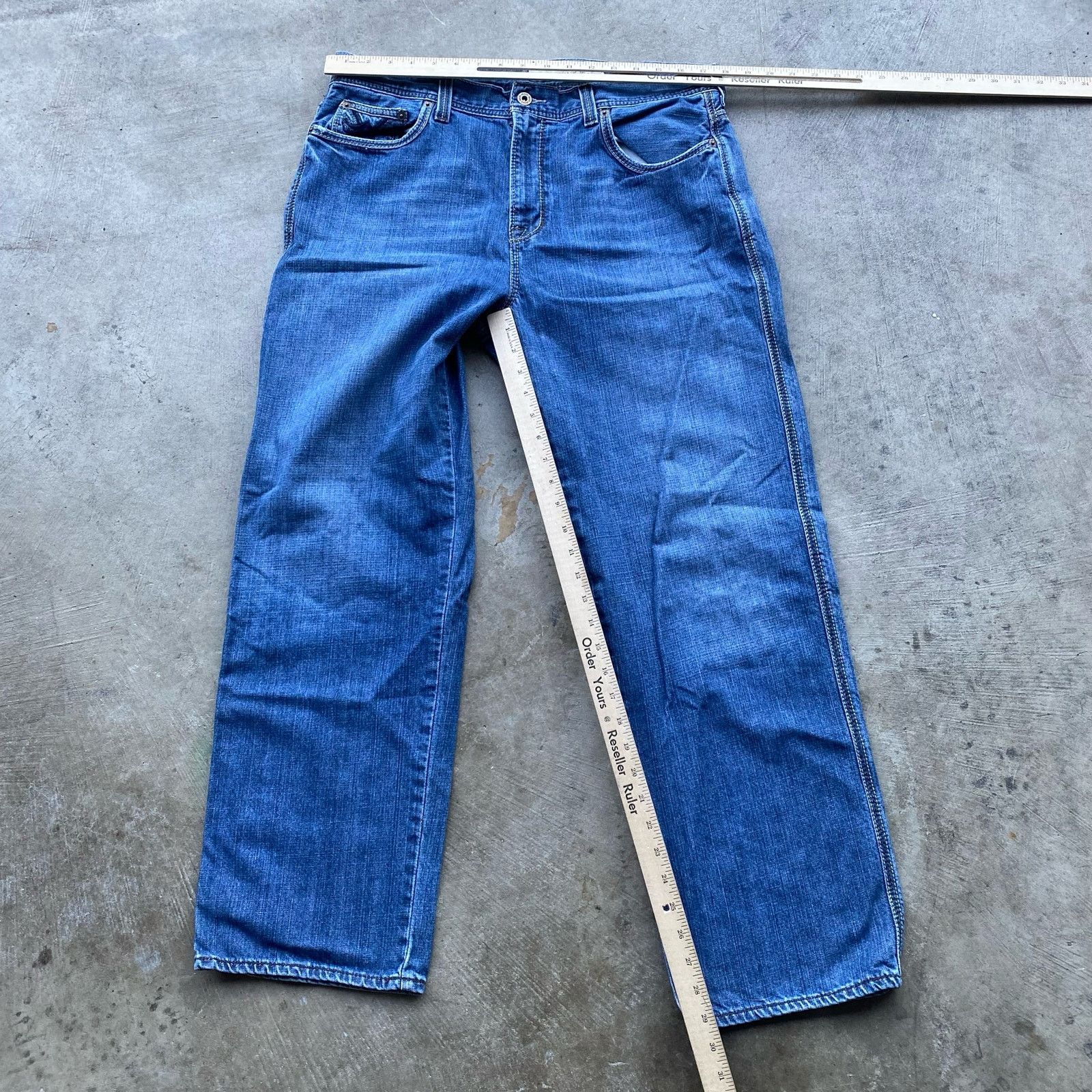 Vintage VINTAGE Y2K EMBROIDERED JEANS MEGA BAGGY JNCO-LIKE 36X30 Size US 36 / EU 52 - 4 Thumbnail