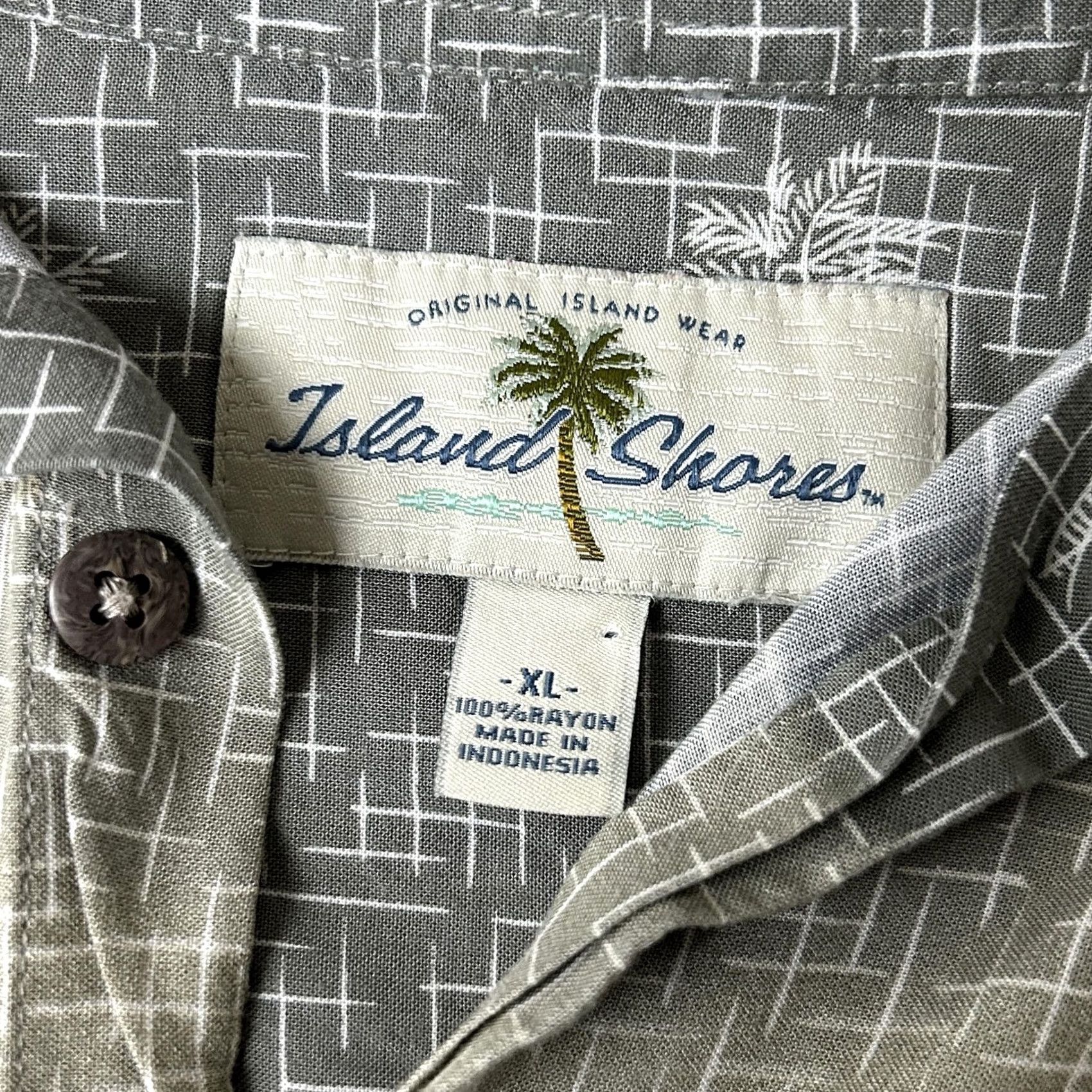 Vintage VINTAGE Island Shores Shirt Mens XL Beige Palm Tree Hawaiian Aloha Beach Button Up Size US XL / EU 56 / 4 - 3 Thumbnail
