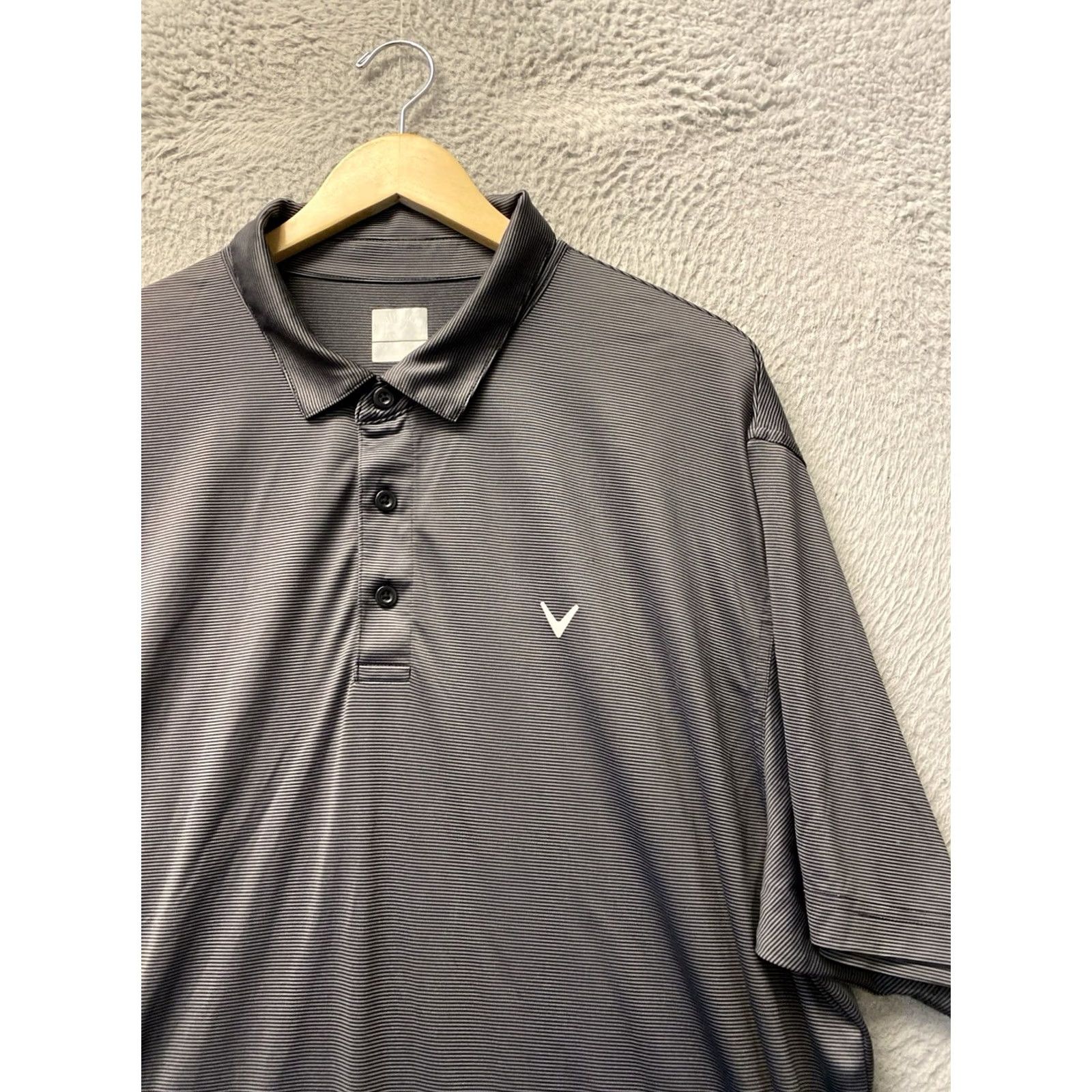 Callaway Callaway Golf Shirt Men XXL Gray Striped Short Sleeve Polo Polyester /0789 Size US XXL / EU 58 / 5 - 2 Thumbnail