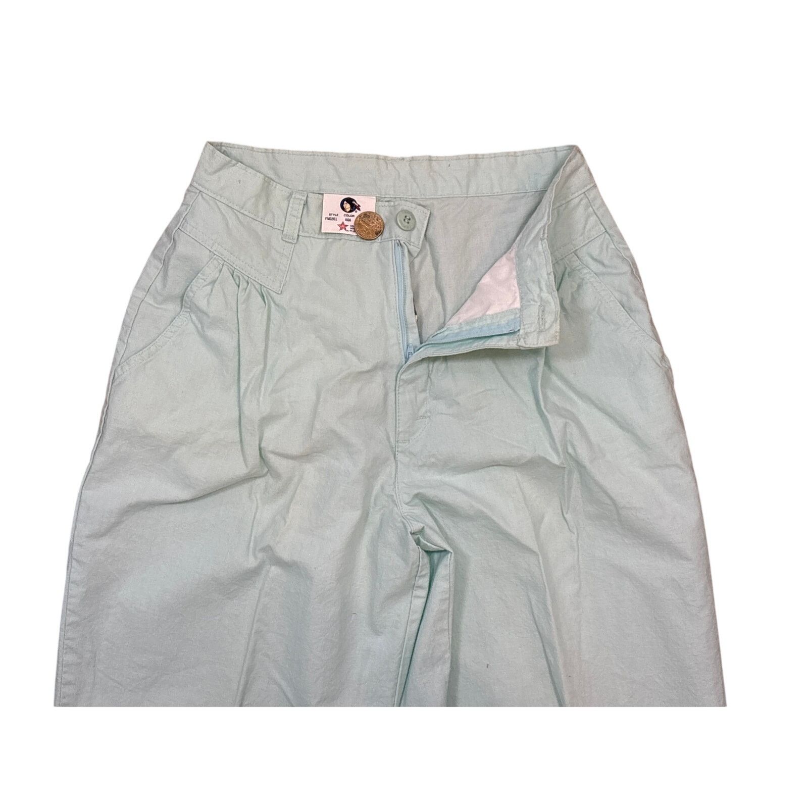 Cherokee Vtg 70s Cherokee high waist pants FW0201 aqua 12 mint Size 34" / US 12 / IT 48 - 2 Thumbnail