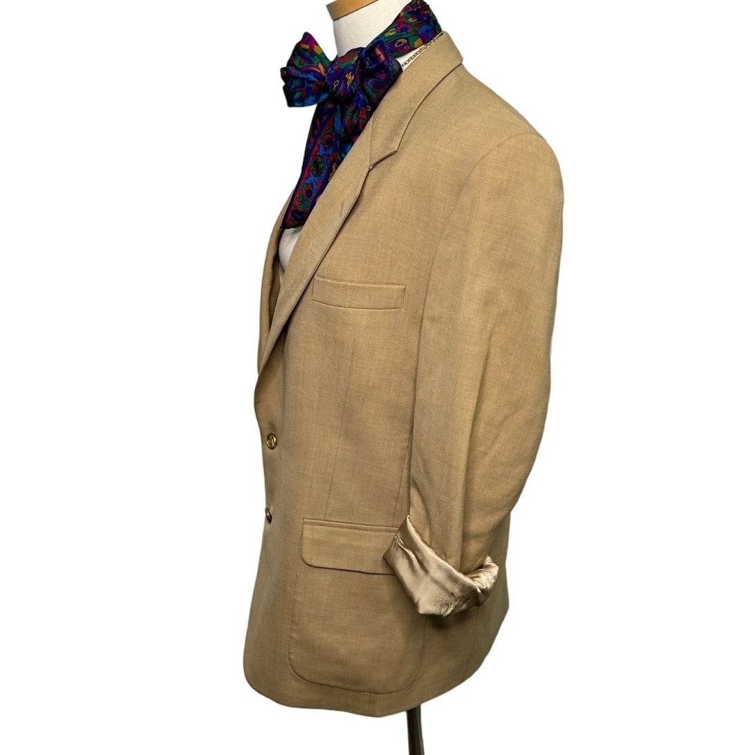 Vintage Vintage Crofton lightweight blazer jacket thatched tan 42R Size 42R - 5 Thumbnail