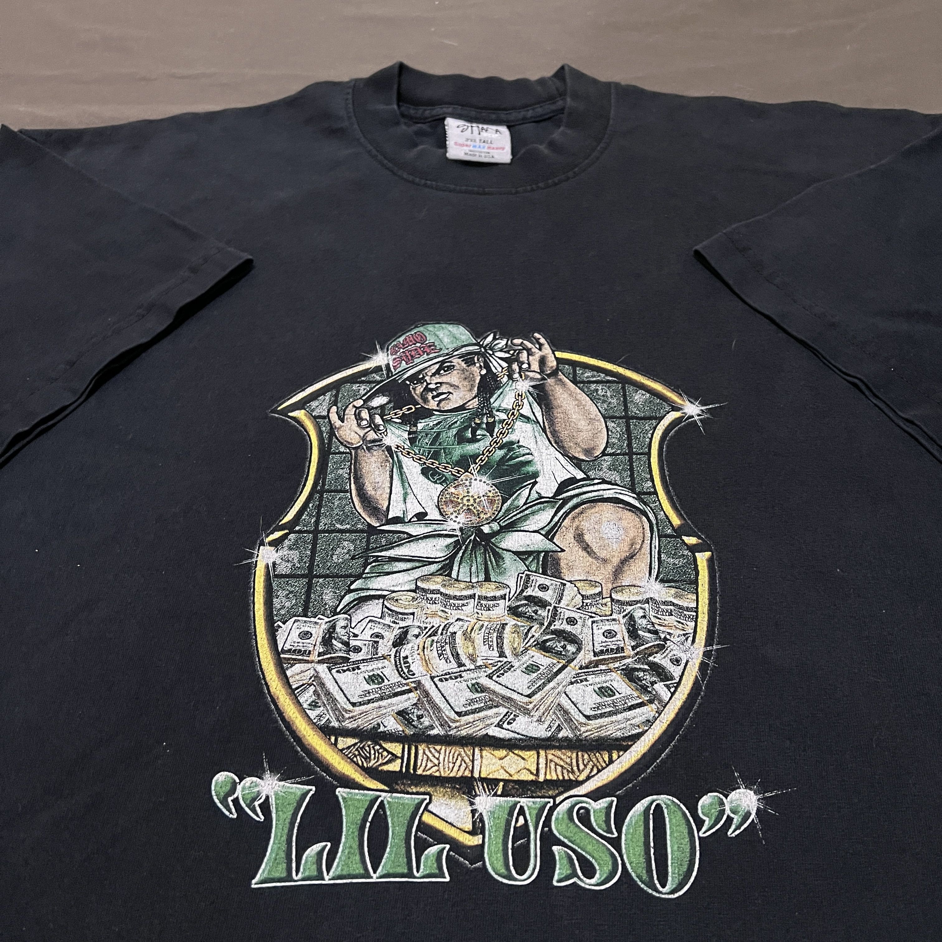 Rap Tees Vintage Y2K Lil Uso Samoan hustler hiphop Tee 2XL Faded Size US XXL / EU 58 / 5 - 5 Thumbnail