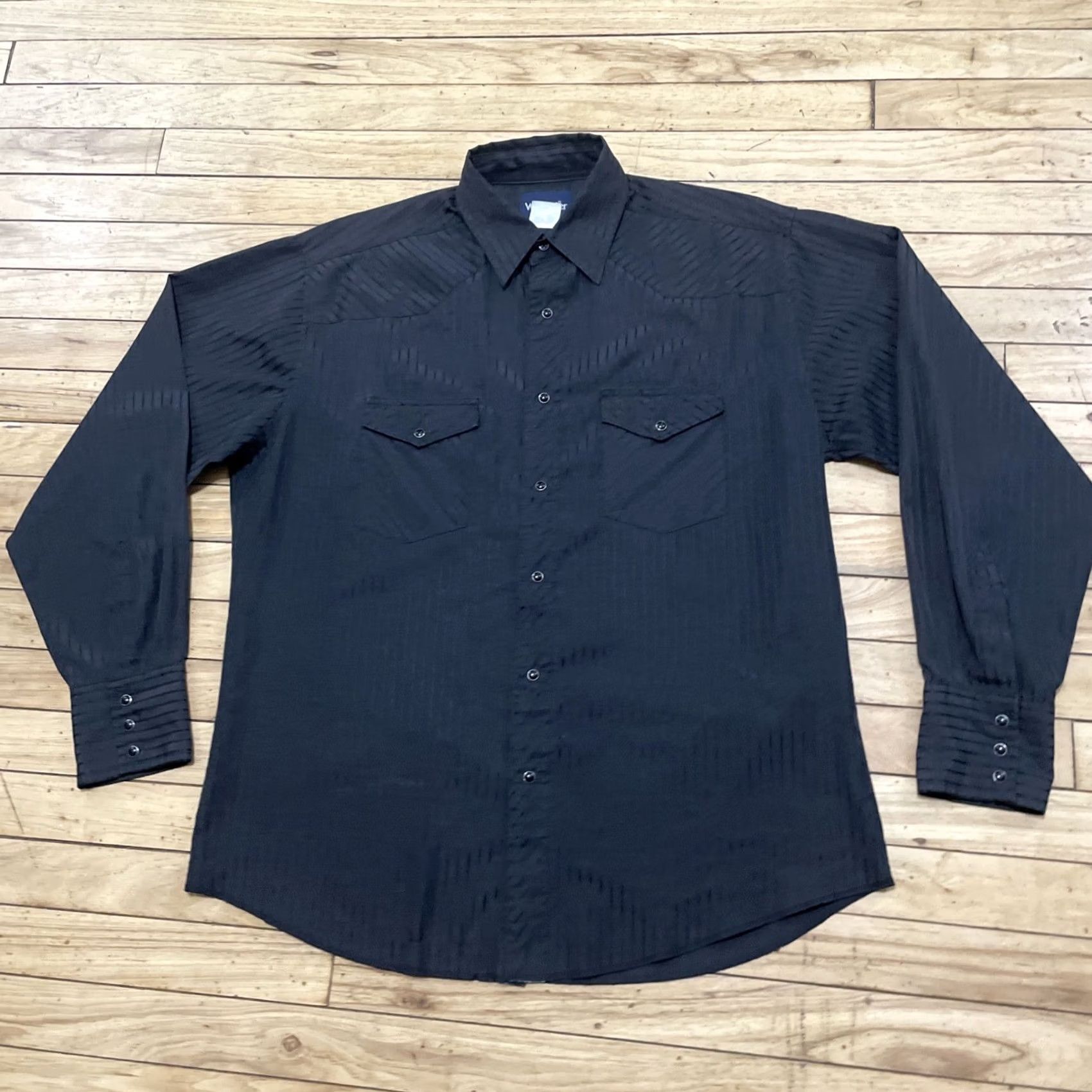Wrangler Wrangler Pearl Snap Western Shirt Men L Black Cowboy Vintage Large Rockabilly Size US L / EU 52-54 / 3 - 3 Thumbnail