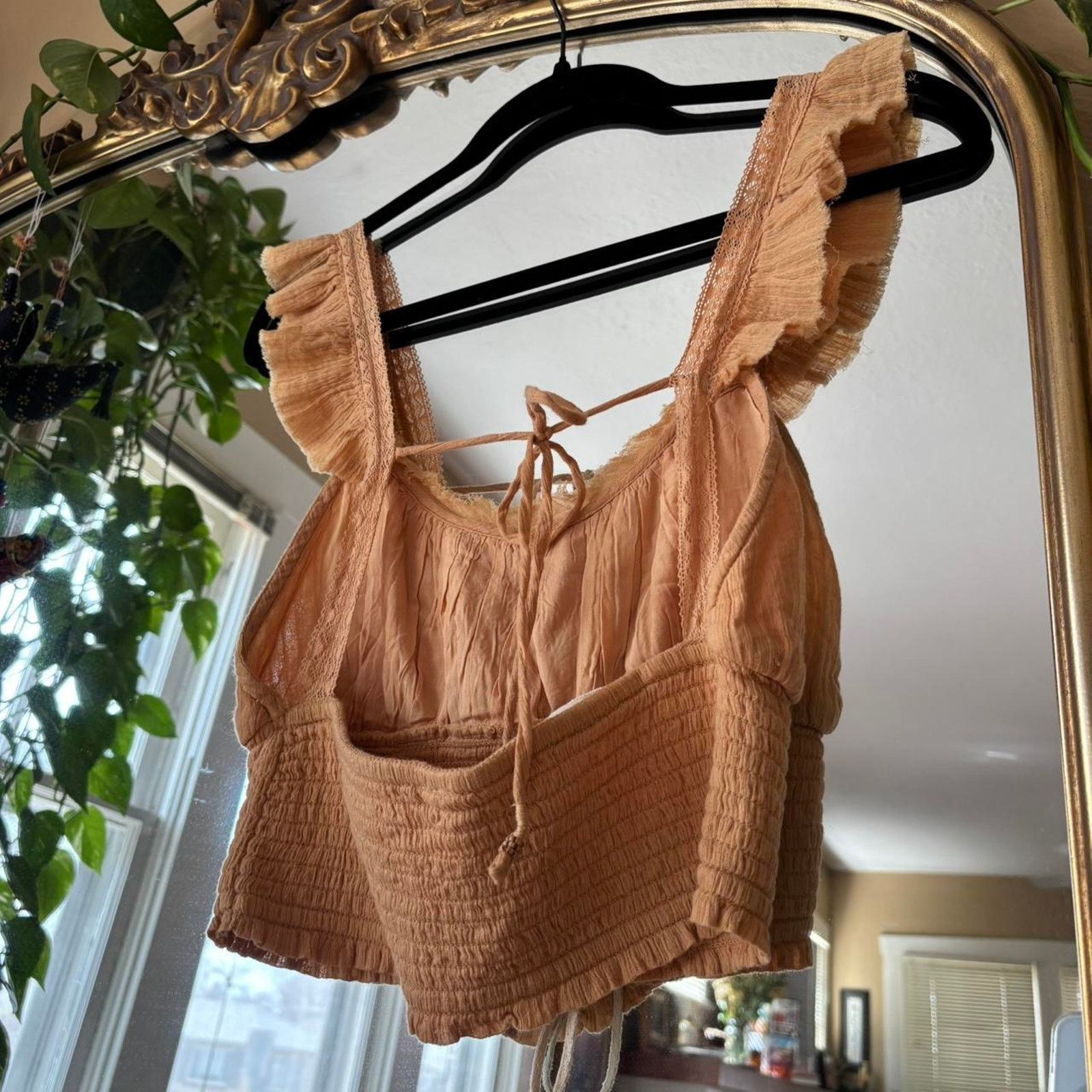 Free People Free People Orange Bohemian Crop Top Small Festival Hippie Size S / US 4 / IT 40 - 6 Thumbnail