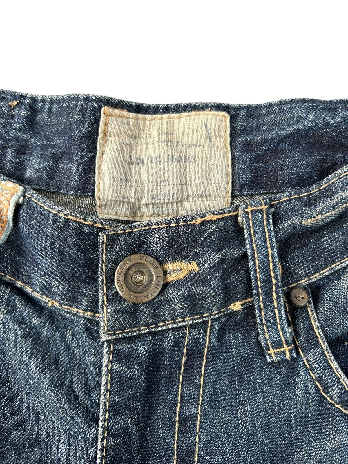 Kapital YOSHITOMO NARA LOLITA Exotic Vintage Rusty Faded Denim Jeans Size US 34 / EU 50 - 6 Thumbnail