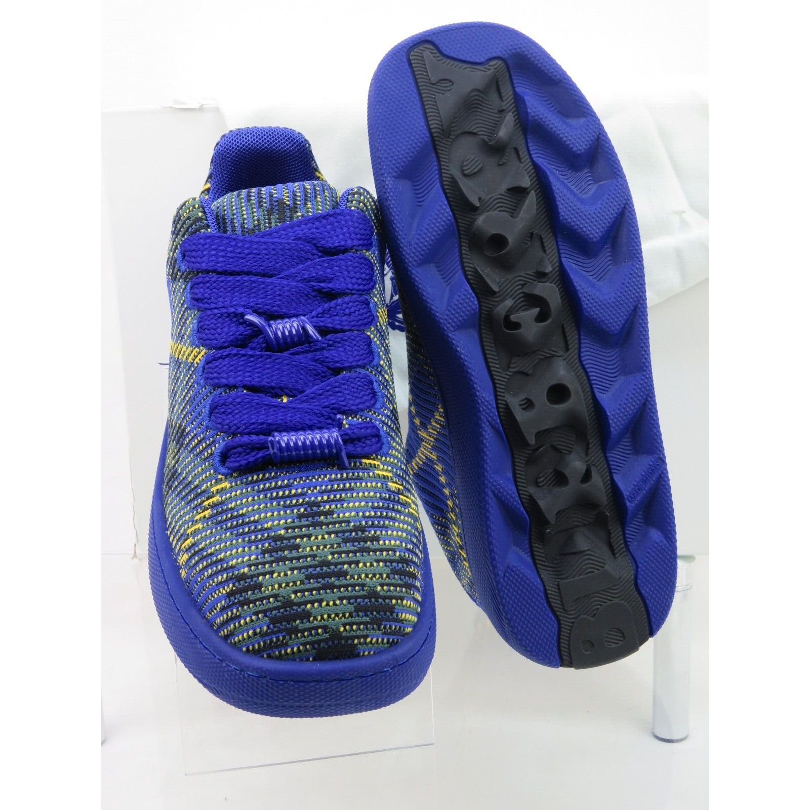 Burberry BURBERRY BOX NAVY BLUE CHECK CANVAS LOGO SNEAKERS 9 US 42 Size US 9 / EU 42 - 7 Thumbnail