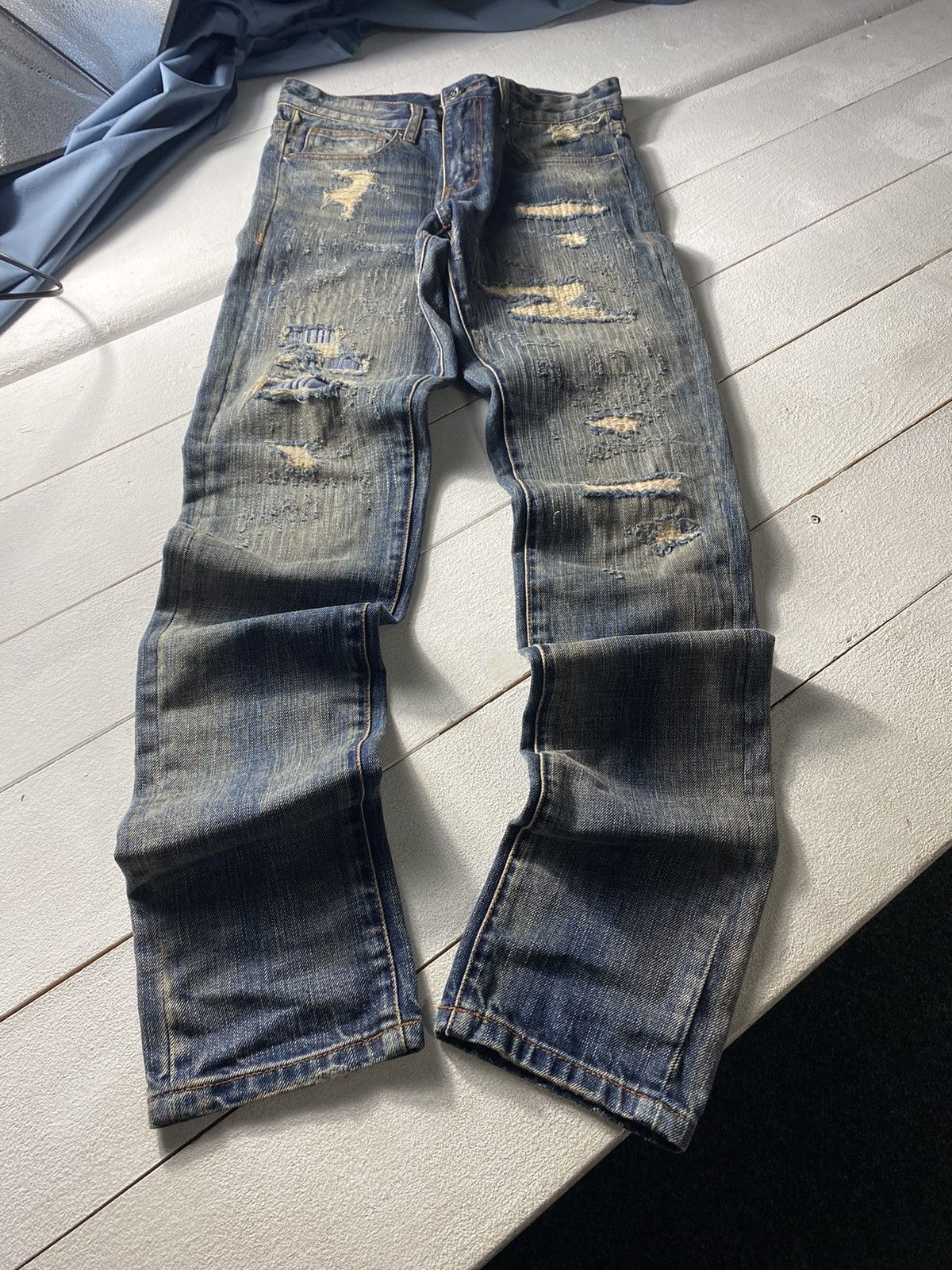 Other 💢RARE DISTRESSED RIPPED AVANT GARDE OPIUM GOTHIC JEANS 30 Size US 30 / EU 46 - 9 Thumbnail