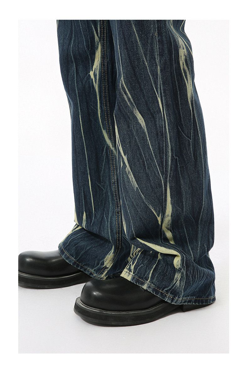 Japanese Brand × Jean High street retro tie-dye heavy-duty flared casual jeans Size US 32 / EU 48 - 4 Thumbnail