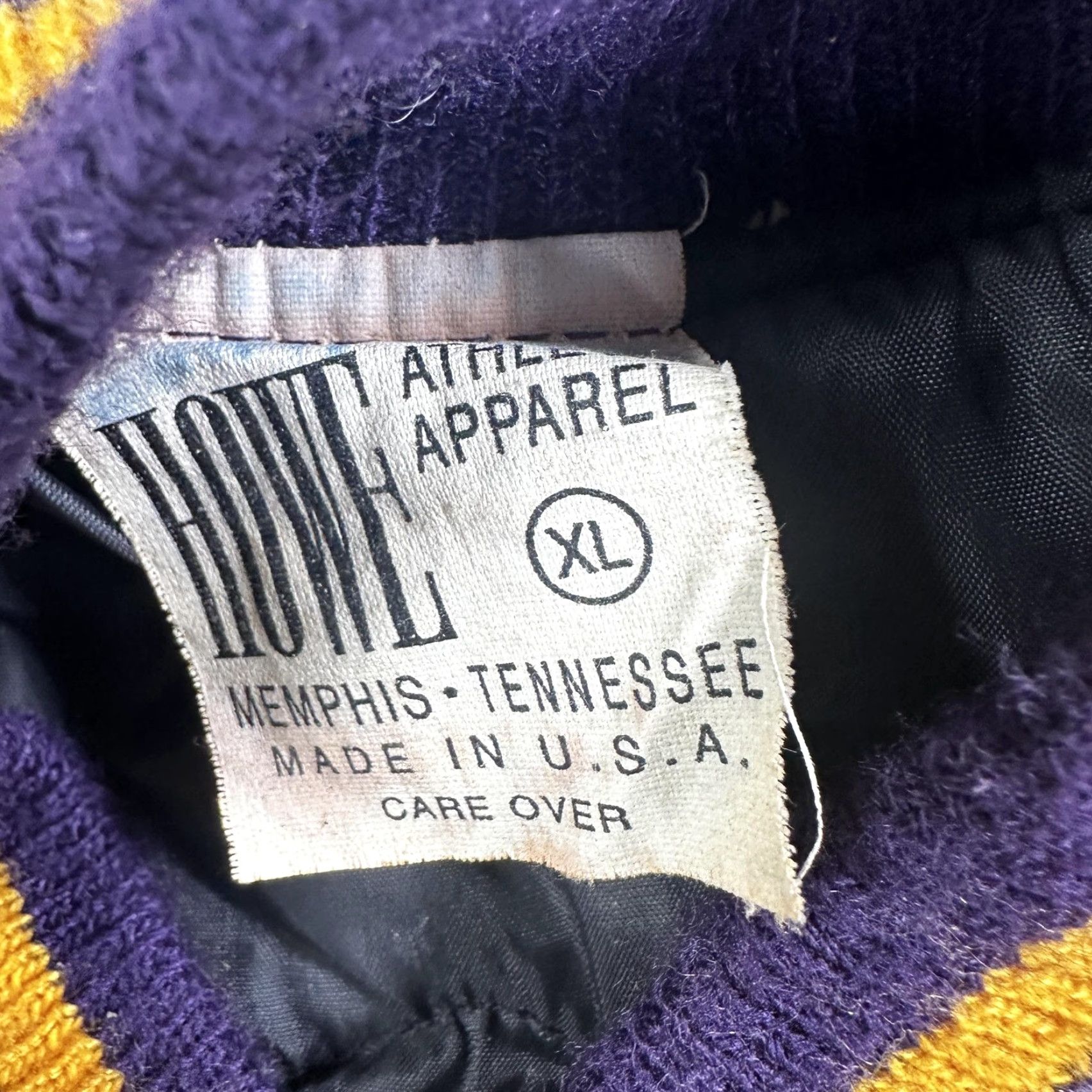 Vintage VINTAGE Howe Athletic Apparel Varsity Jacket Mens XL Purple Gold Football 90s Size US XL / EU 56 / 4 - 2 Thumbnail