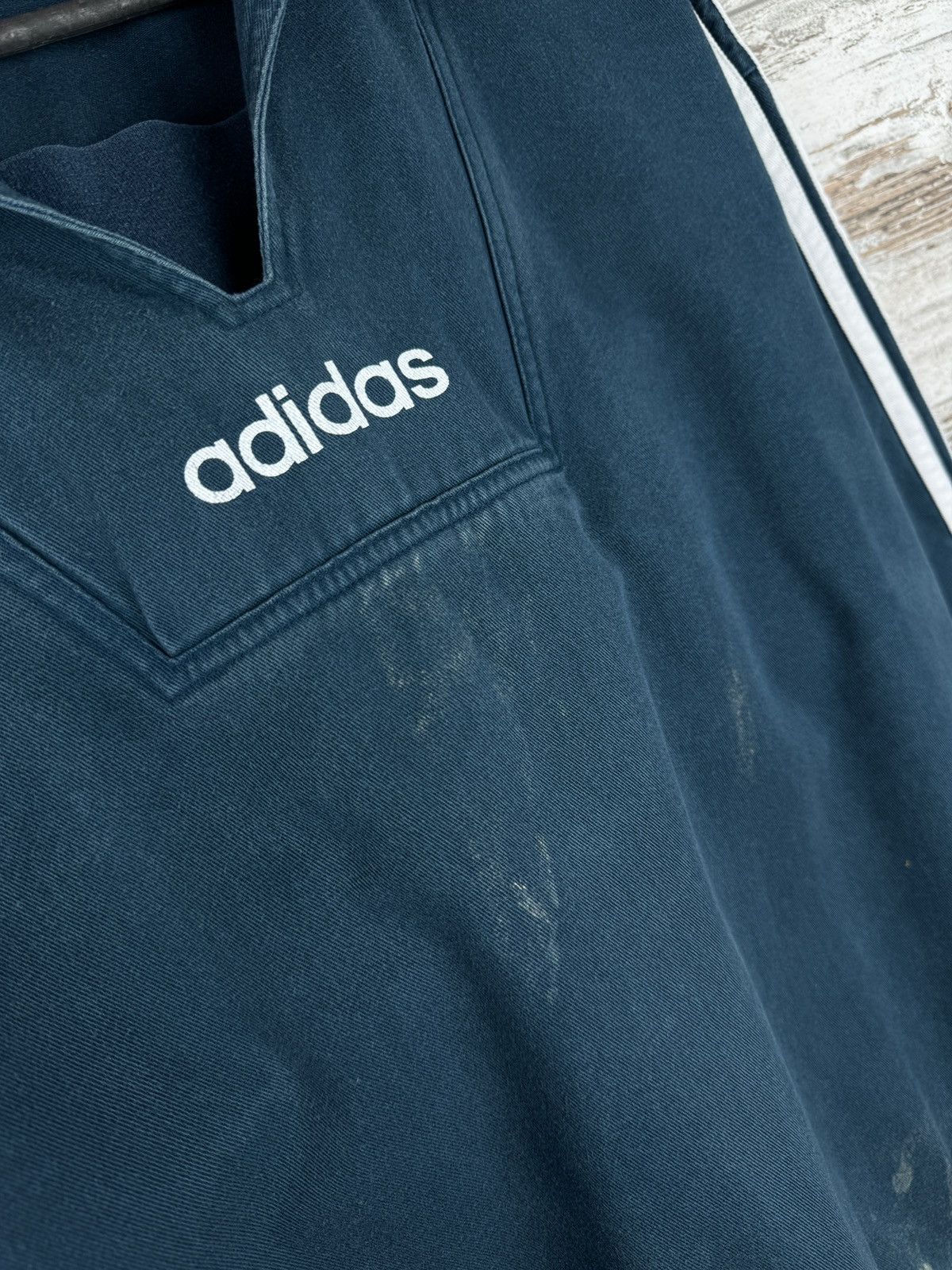 Adidas × Vintage Mens Vintage distressed Adidas rugby sweatshirt rare y2k Size US L / EU 52-54 / 3 - 7 Thumbnail