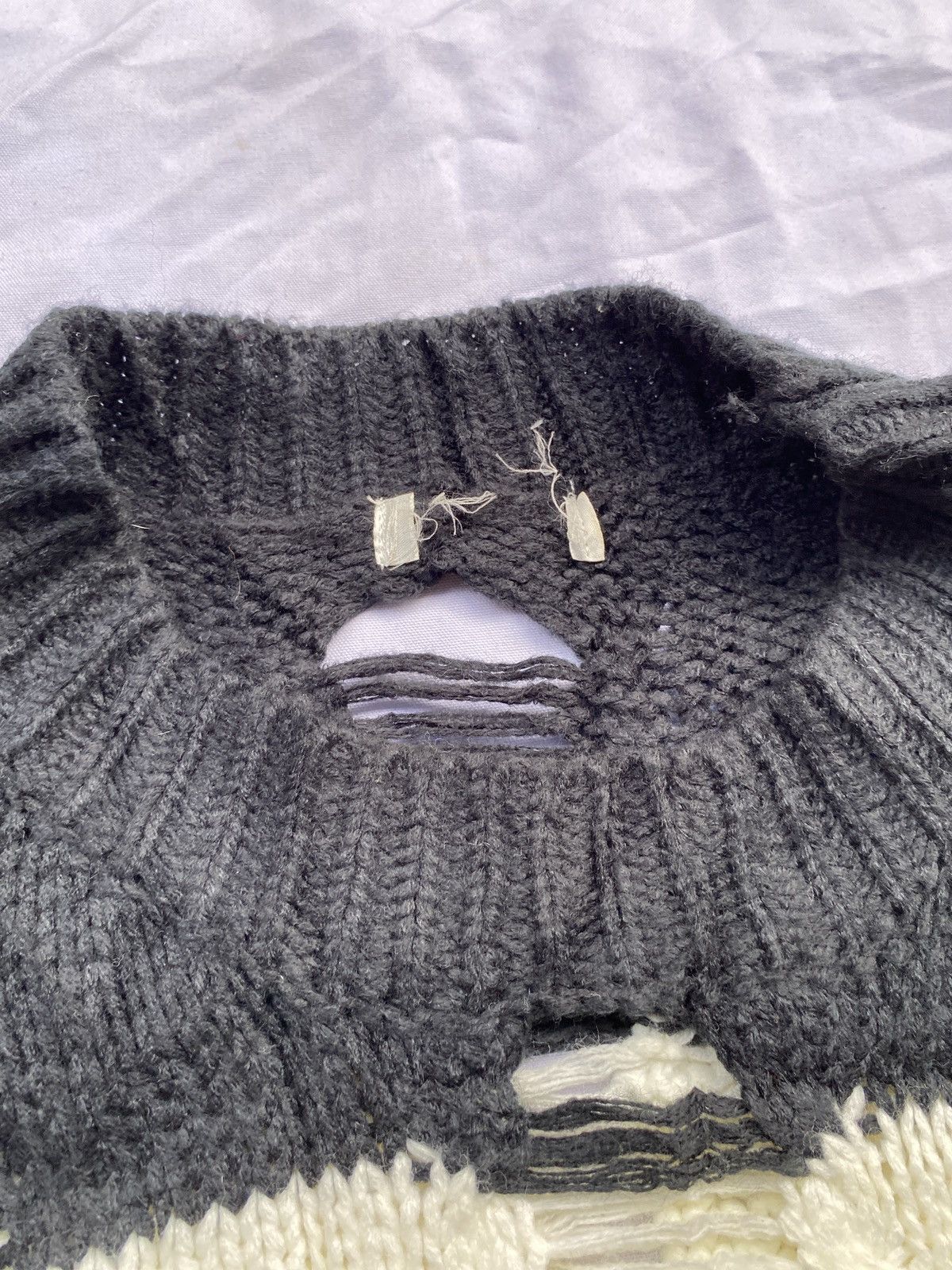 14th Addiction × Japanese Brand × KMRii “SAMPLE” Distressed Knitted Punk Sweater Size US M / EU 48-50 / 2 - 6 Thumbnail