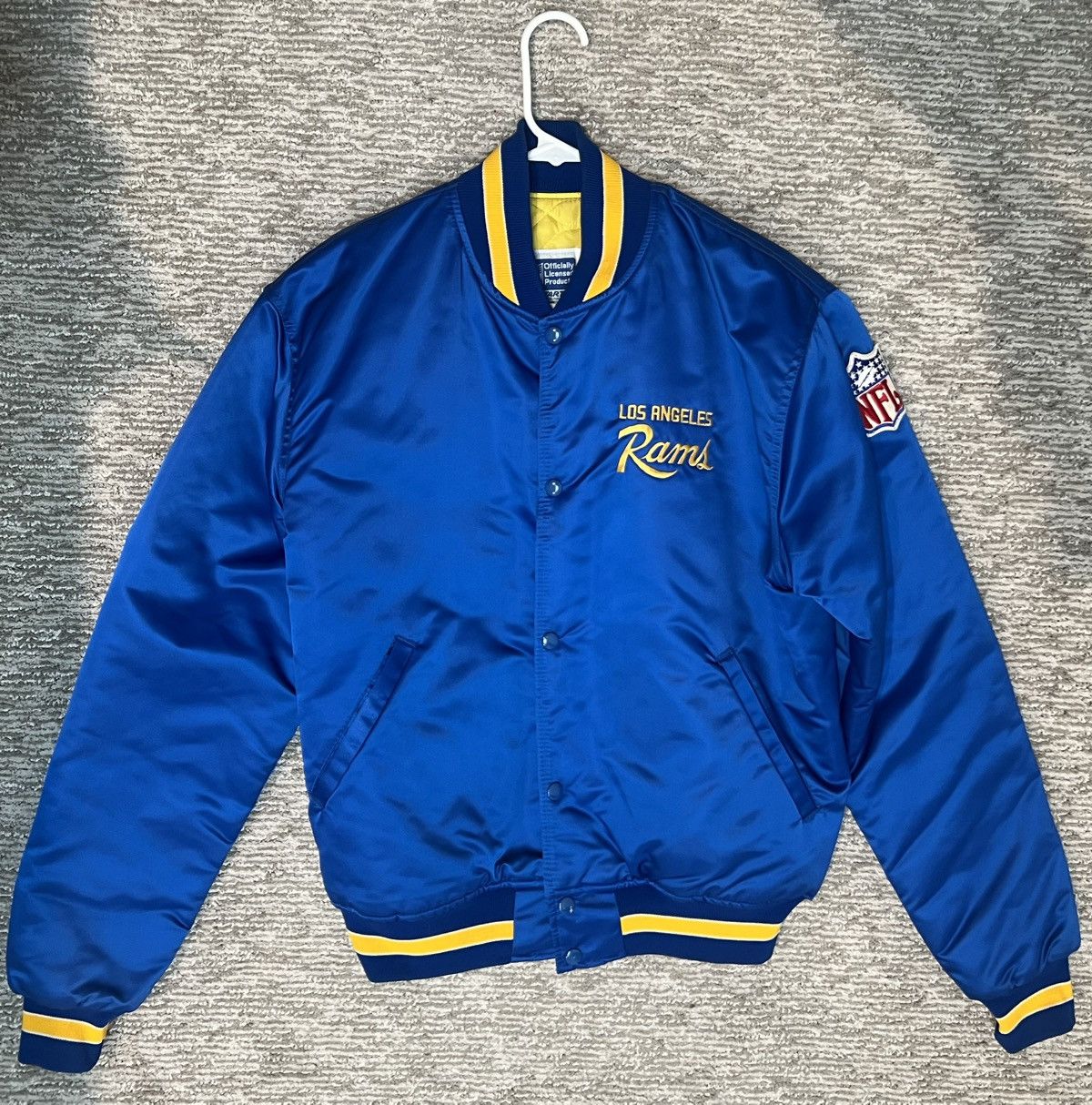 NFL × Starter Vintage Los Angeles Rams Bomber Jacket Size US L / EU 52-54 / 3 - 1 Thumbnail