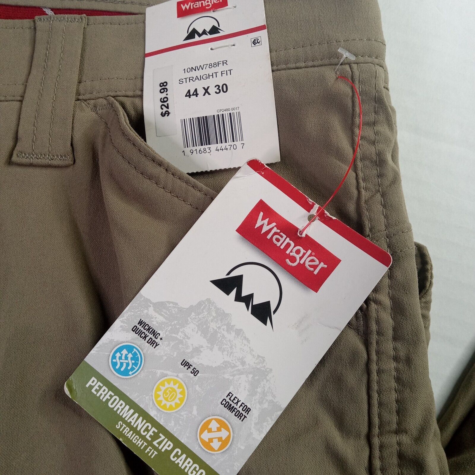 Wrangler Wrangler Cargo Pants Men's 44x30 Brown Flex Outdoors Size US 44 / EU 60 - 2 Thumbnail