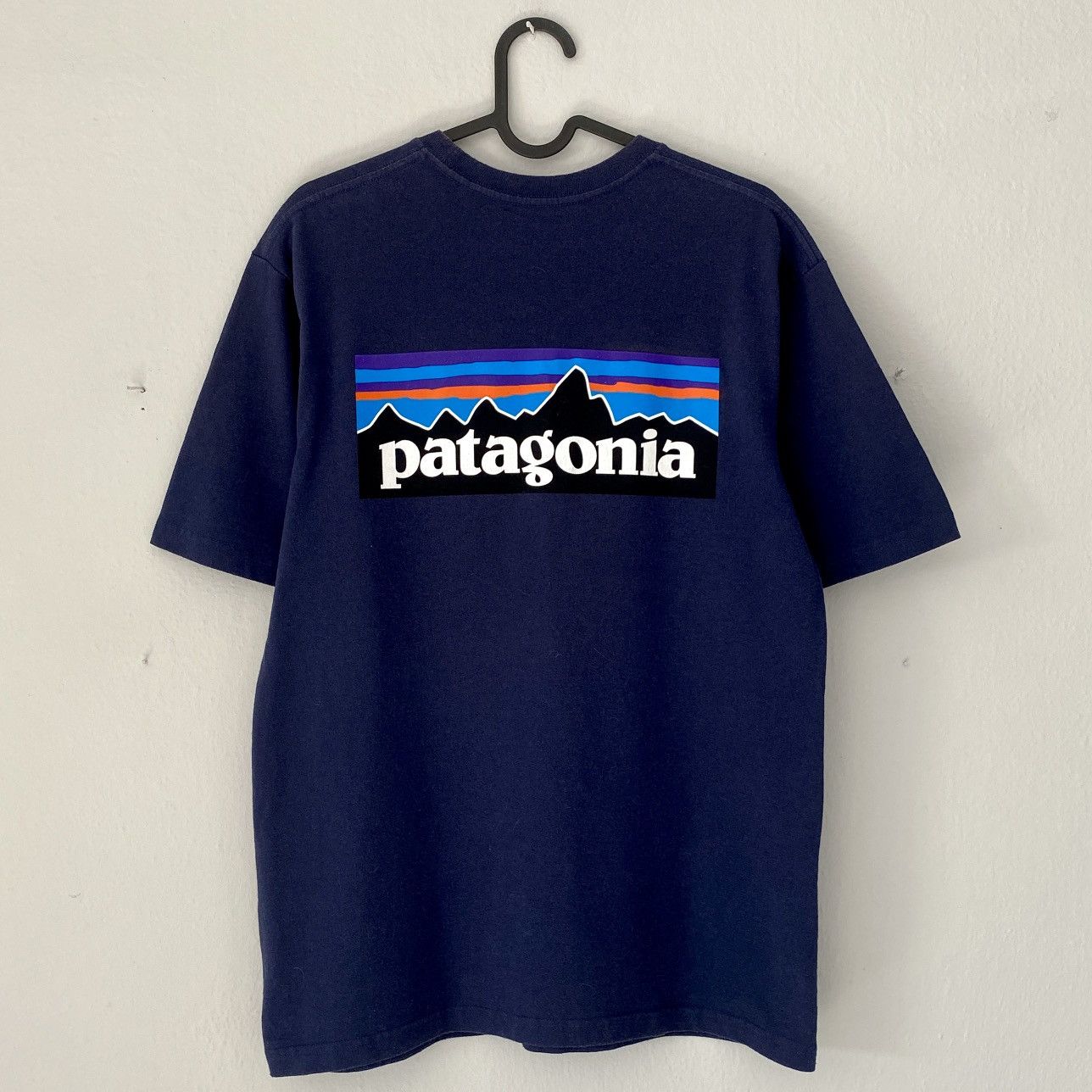 Patagonia × Vintage Patagonia Worn Wear Vintage Recycled Blue Navy T-Shirt Tee Size US M / EU 48-50 / 2 - 6 Thumbnail