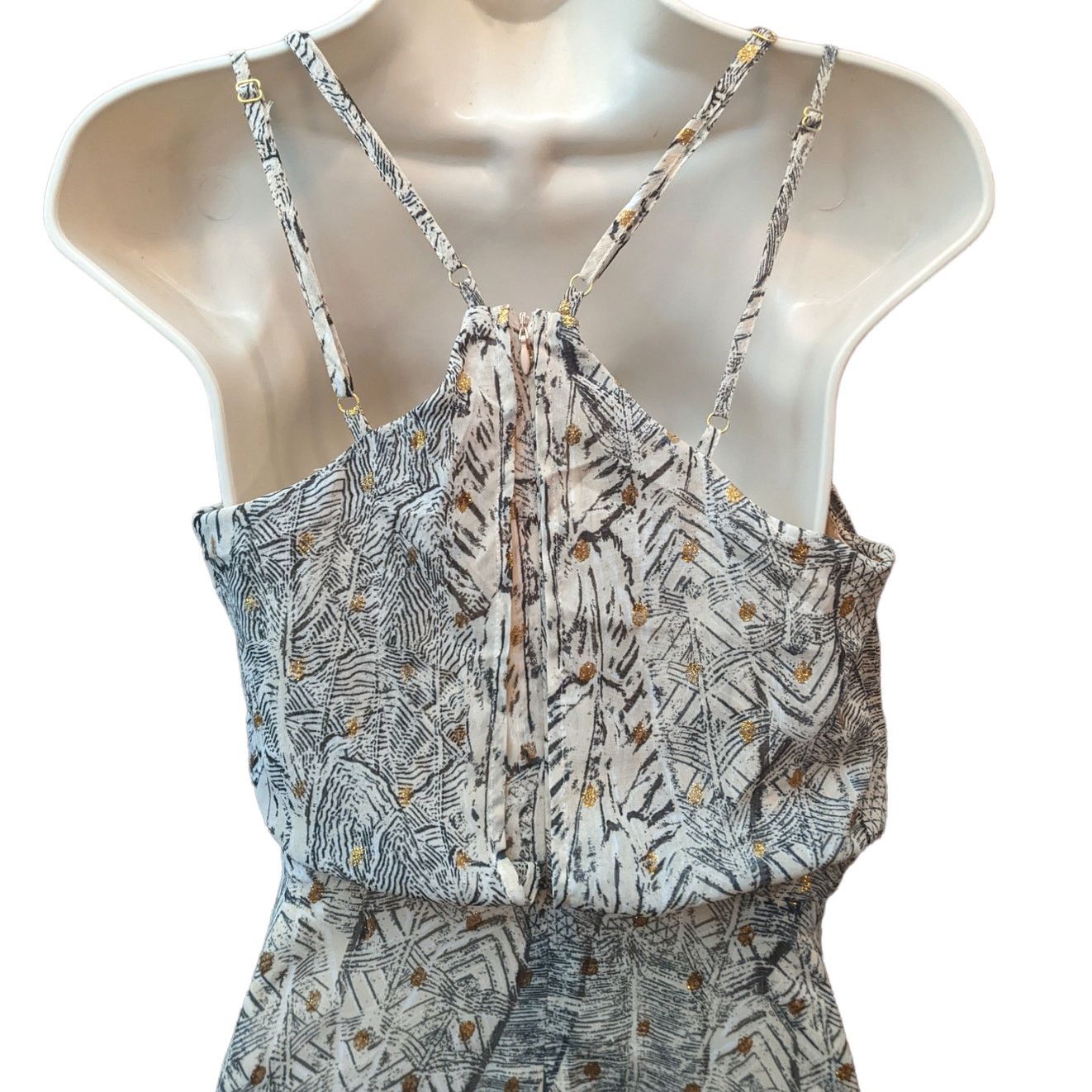 Other En Créme Romantic Mini Blush Gold Glitter Satin Dress Small Size S / US 4 / IT 40 - 4 Thumbnail