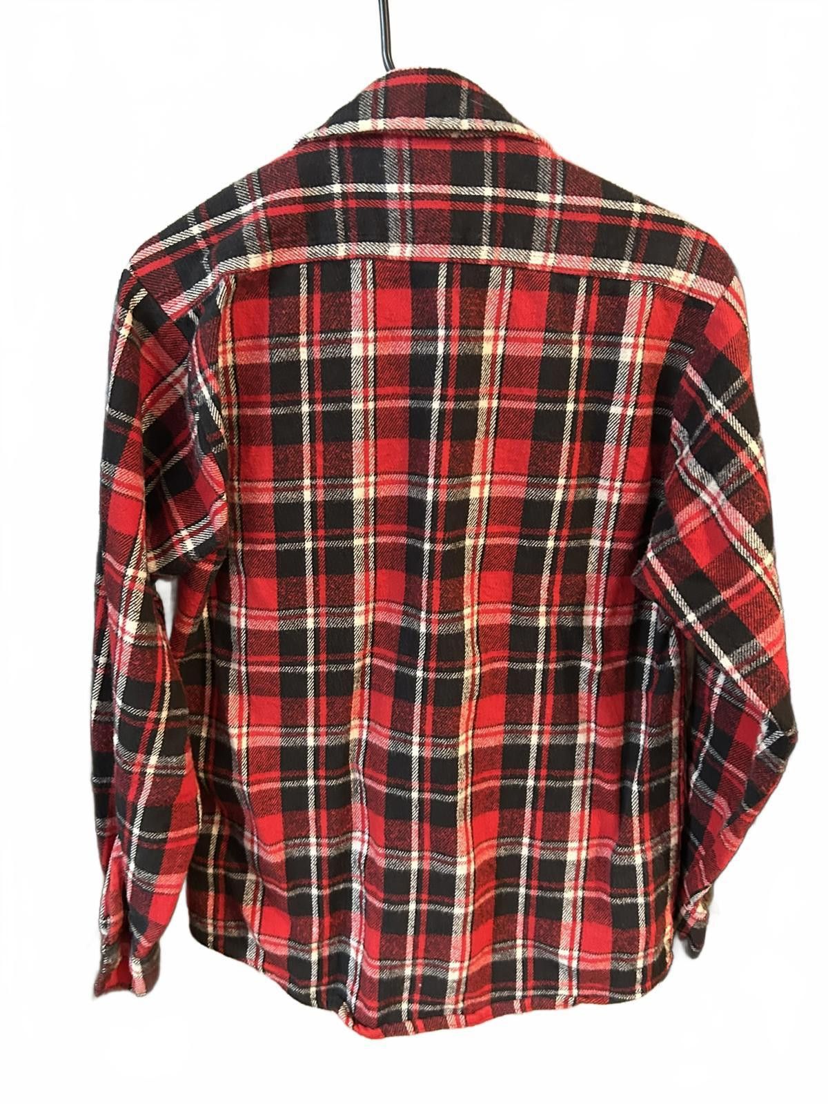 FiveBrother Five Brother Men's Red and Black Plaid Flannel Shirt Medium Size US M / EU 48-50 / 2 - 4 Thumbnail