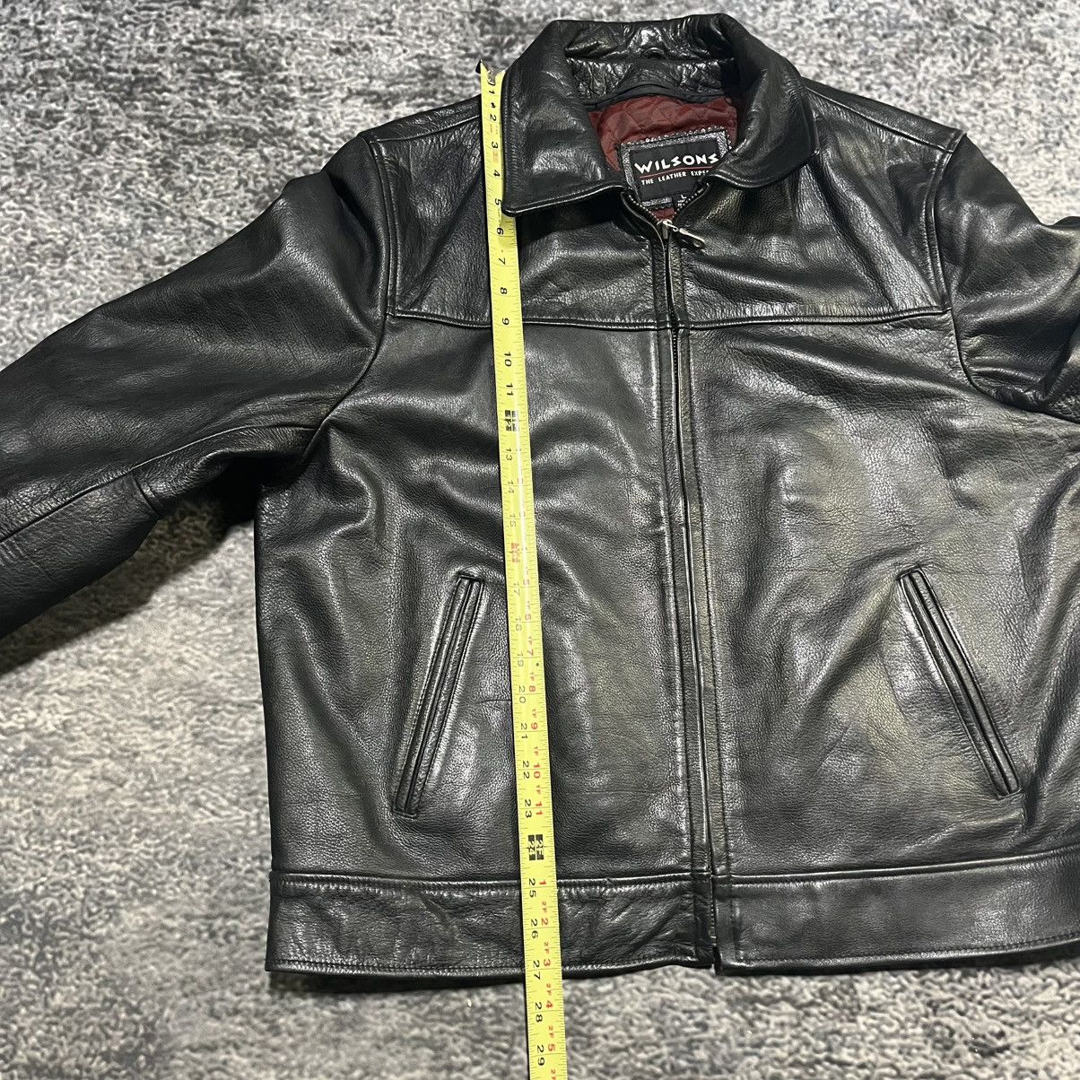Wilsons Leather VINTAGE 90s WILSON LEATHER JACKET FULL ZIP BLACK SIZE LARGE Size US L / EU 52-54 / 3 - 13 Thumbnail