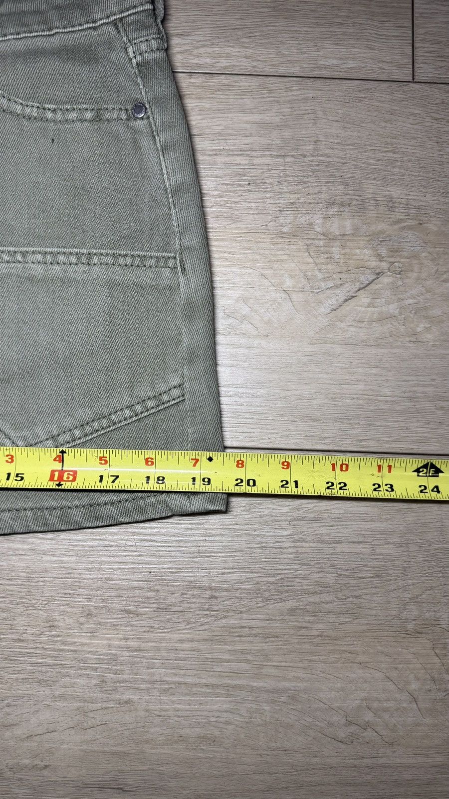 Polo Ralph Lauren Y2K 2000s Green PTCL Denim Mini Skirt Size 28" / US 6 / IT 42 - 7 Thumbnail