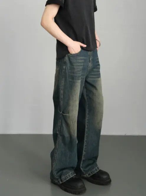 Japanese Brand × Jean Men's American retro distressed flared jeans y2k Size US 32 / EU 48 - 3 Thumbnail