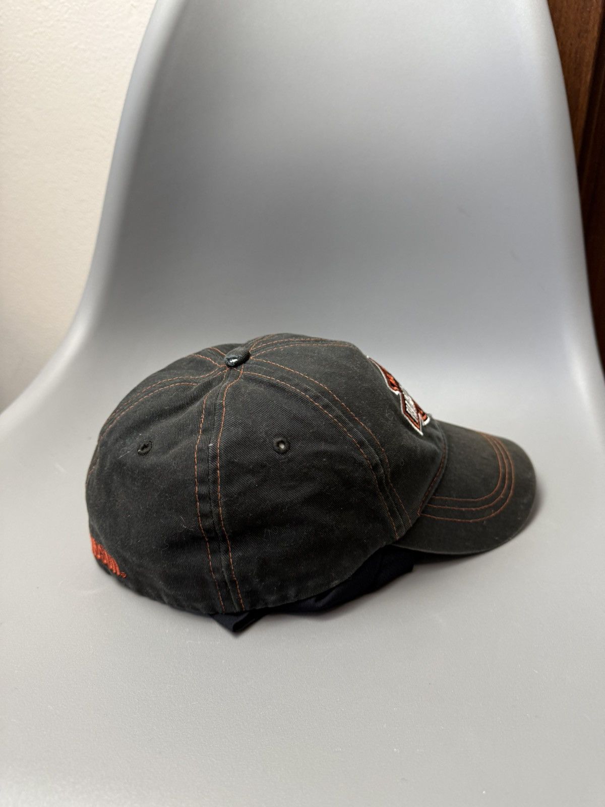 Harley Davidson Vintage Harley Davidson Denim Faded Flame Cap Y2K Size ONE SIZE - 6 Thumbnail