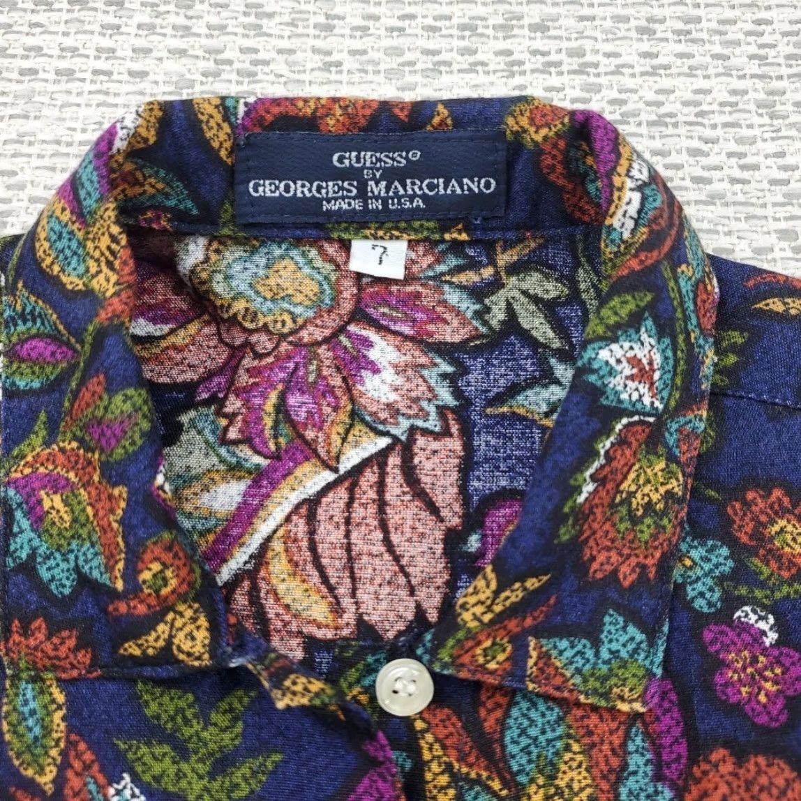 Guess VINTAGE Guess by Georges Marciano Long Sleeve Button Up Womens Sz S 80s 90s USA Made Size S / US 4 / IT 40 - 5 Thumbnail