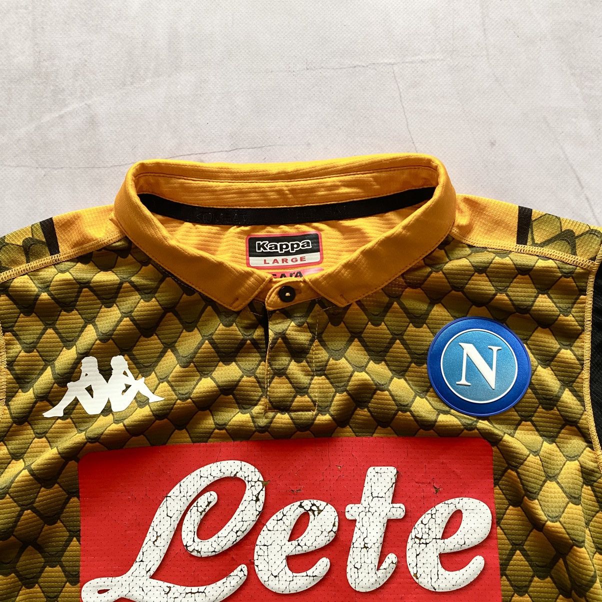 Vintage Kappa Napoli 2018-2019 Kombat Gara Goalkeeper T-shirt Jersey Size US L / EU 52-54 / 3 - 12 Thumbnail