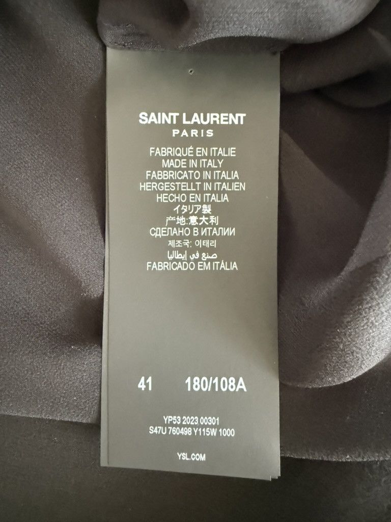 Saint Laurent Paris FW23' Saint Laurent Silk Blouse in Muslin Crepe Size US L / EU 52-54 / 3 - 15 Thumbnail