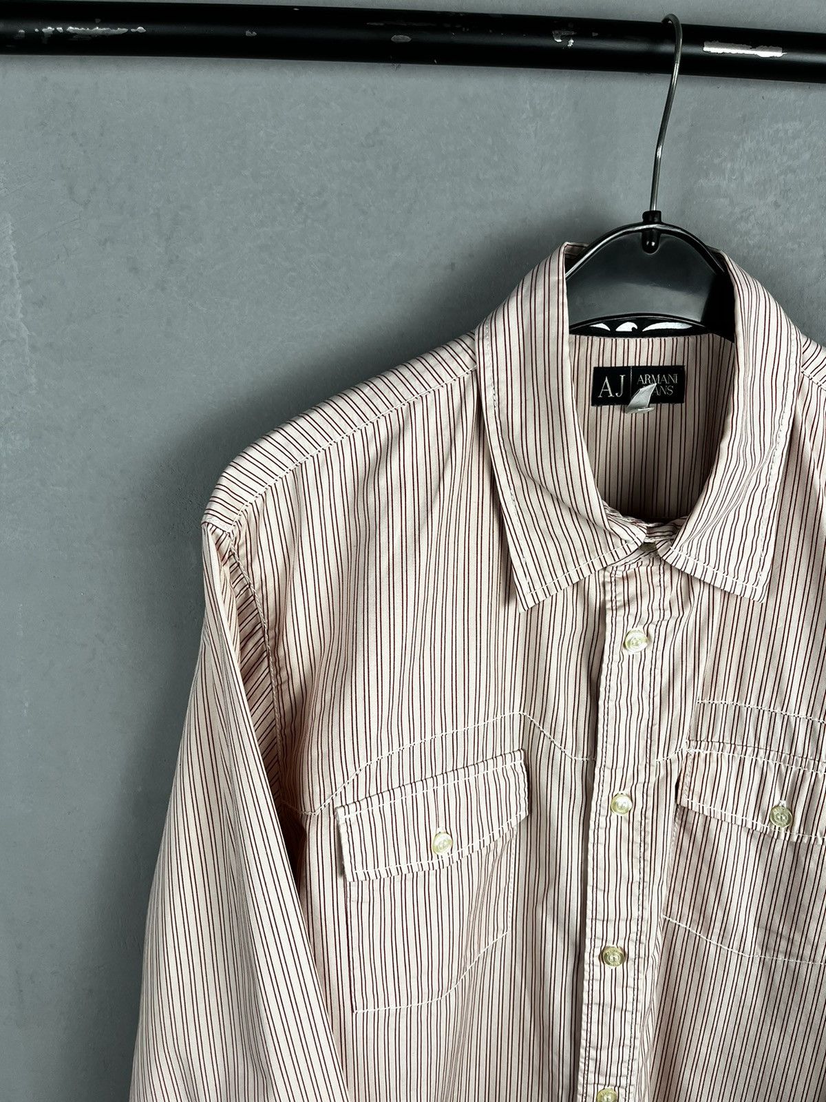 Armani × Giorgio Armani × Vintage Armani big logo shirt vintage Size US XL / EU 56 / 4 - 7 Thumbnail