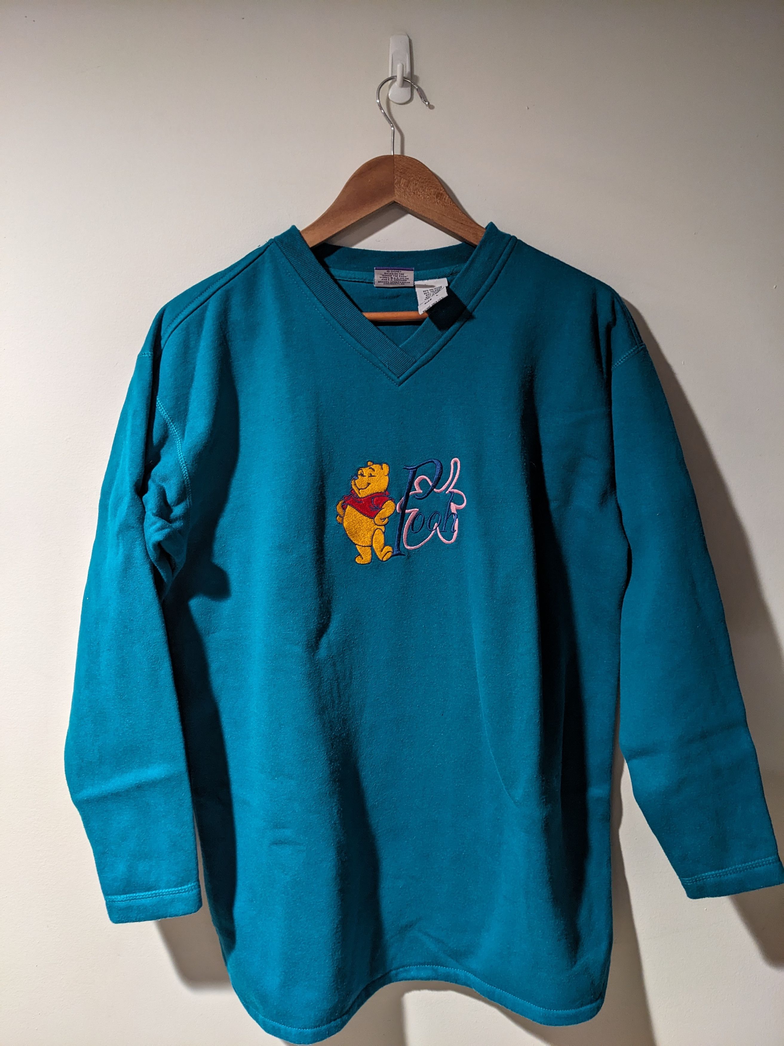 Disney Vintage 90s Winnie the Pooh Leave Center Logo Sweatshirt Size US L / EU 52-54 / 3 - 1 Thumbnail