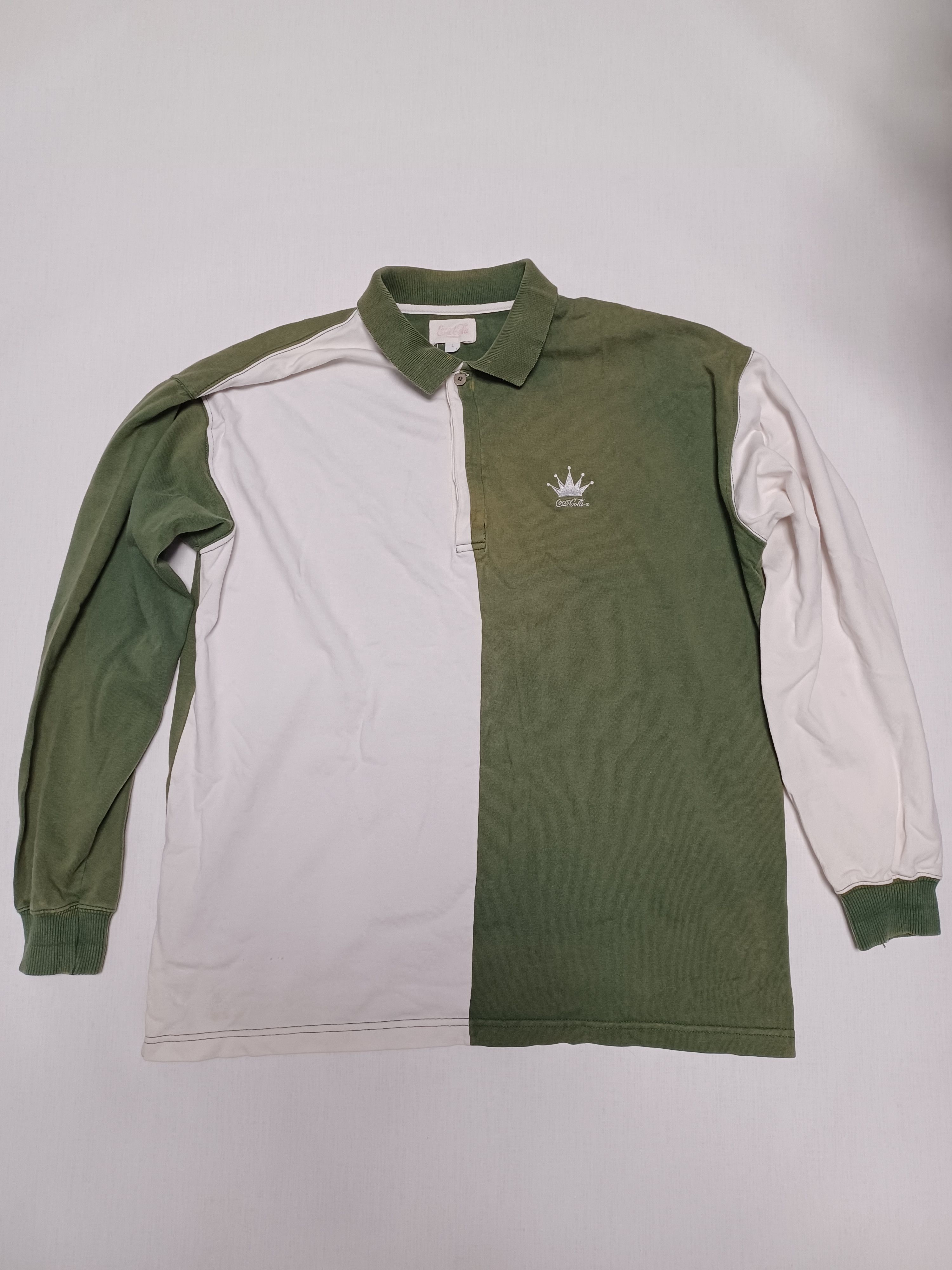 Coca Cola 1989 made in Portugal coca-cola faded totaled rugby shirt Size US L / EU 52-54 / 3 - 1 Thumbnail