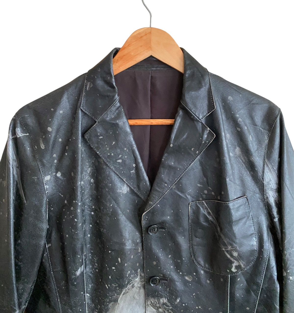 Japanese Brand Vintage Brand Men’s Melrose Painting Leather Jacket 1990s Size US L / EU 52-54 / 3 - 7 Thumbnail