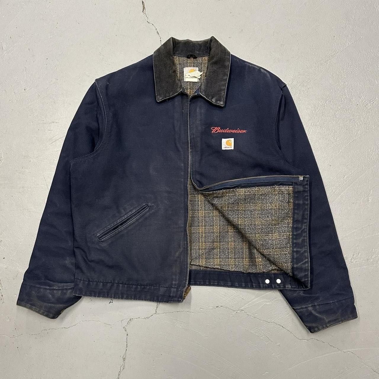 Carhartt Vintage Carhartt Detroit Blanket Lined Faded Blue XL Size US XL / EU 56 / 4 - 1 Thumbnail