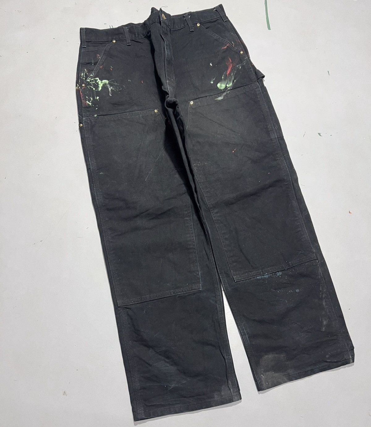 Carhartt Vintage carhartt b01 blk double knee denim Size US 40 / EU 56 - 1 Thumbnail