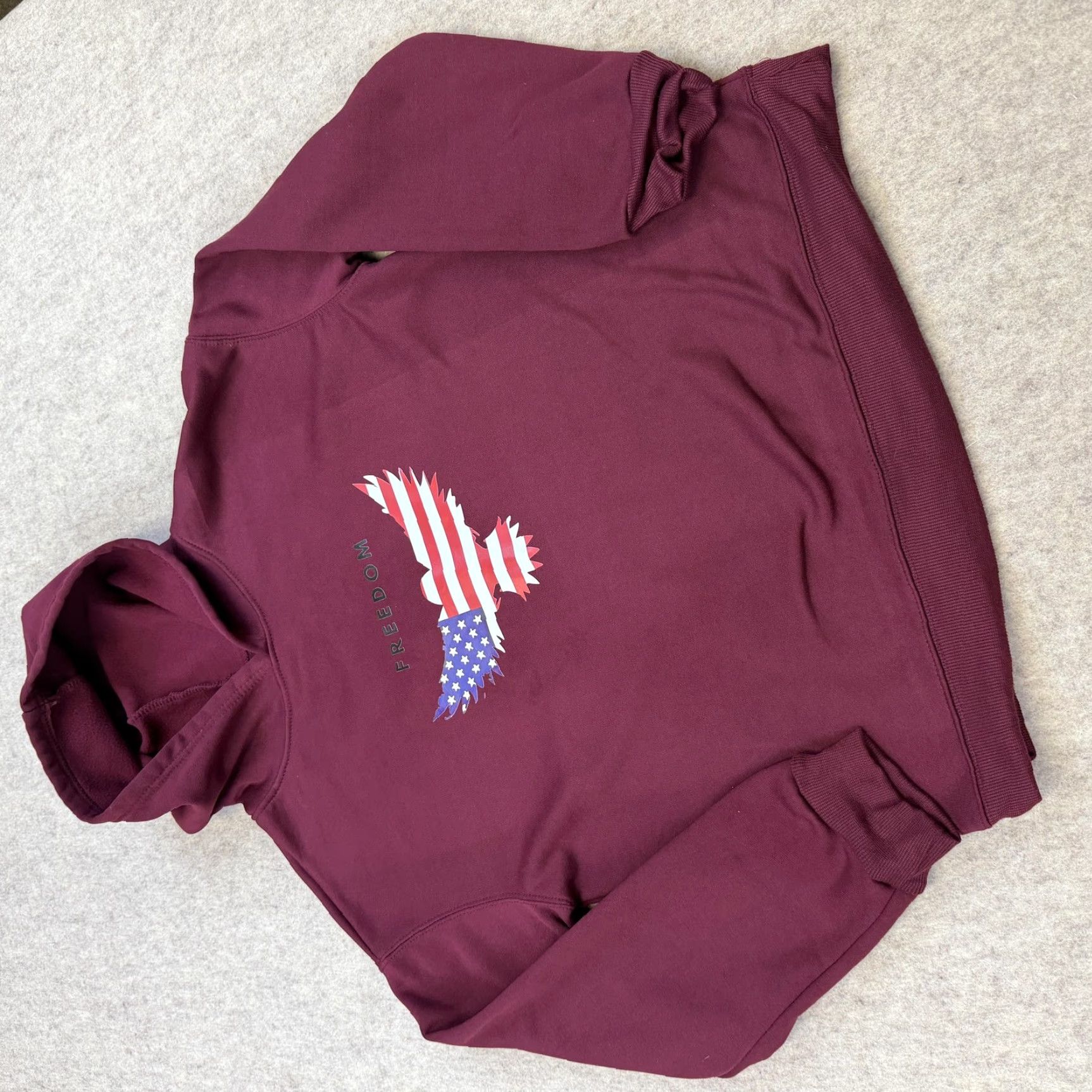 Vintage Charlie Kirk Eagle Hoodie Mens L Maroon Its All About Jesus Christian Shirt Hoodie Graphic Print Pullover Size US L / EU 52-54 / 3 - 2 Thumbnail