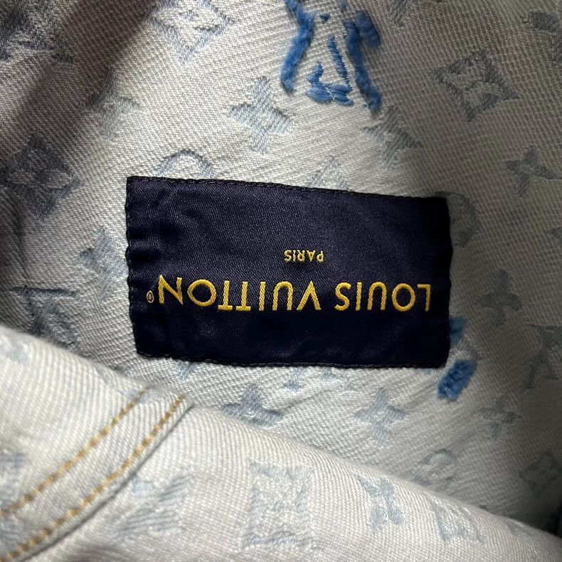 Louis Vuitton Louis Vuitton Blue Logo Embroidered Denim Jacket-2506 Size US L / EU 52-54 / 3 - 3 Thumbnail