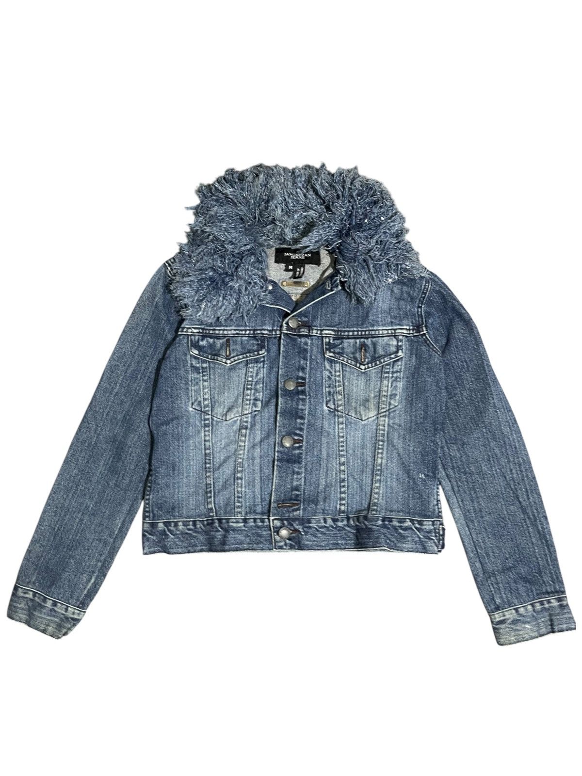 If Six Was Nine Y2K James Dean Fur Denim Jacket Size US S / EU 44-46 / 1 - 1 Thumbnail