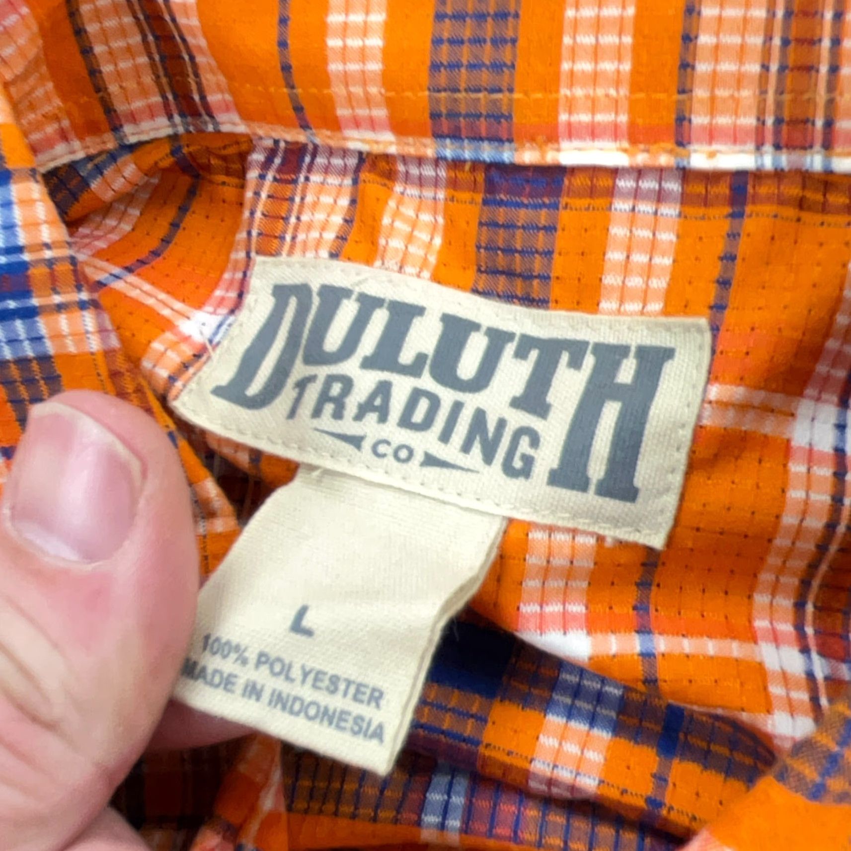 Vintage Duluth Shirt Men Large Orange Plaid Button Up Double Pocket Outdoors Camp River Size US L / EU 52-54 / 3 - 3 Thumbnail
