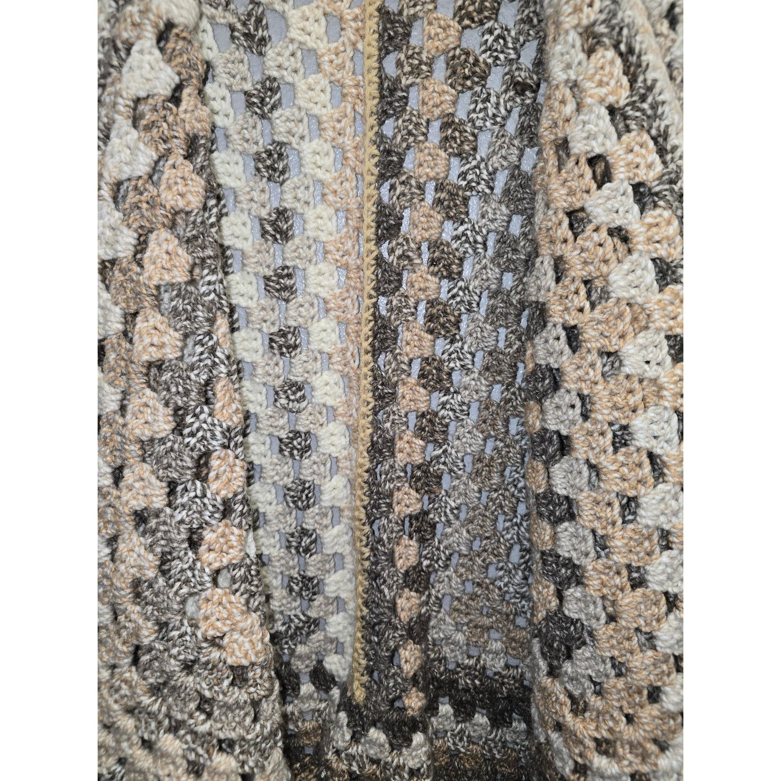 Other Boho Knitwear Cardigan Brown Ombre Oversized Crochet Sweater Size ONE SIZE - 5 Thumbnail