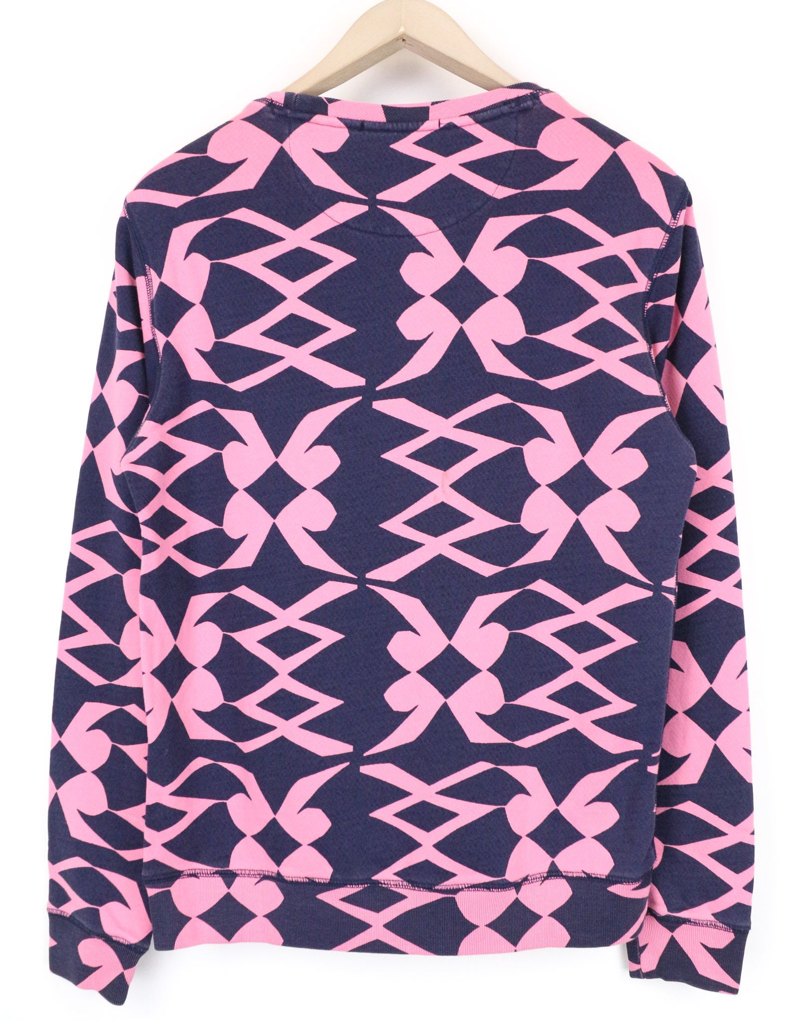 Scotch & Soda M Pink Patterned Cotton Fleece Crew Sweatshirt 74577 Size US M / EU 48-50 / 2 - 2 Thumbnail