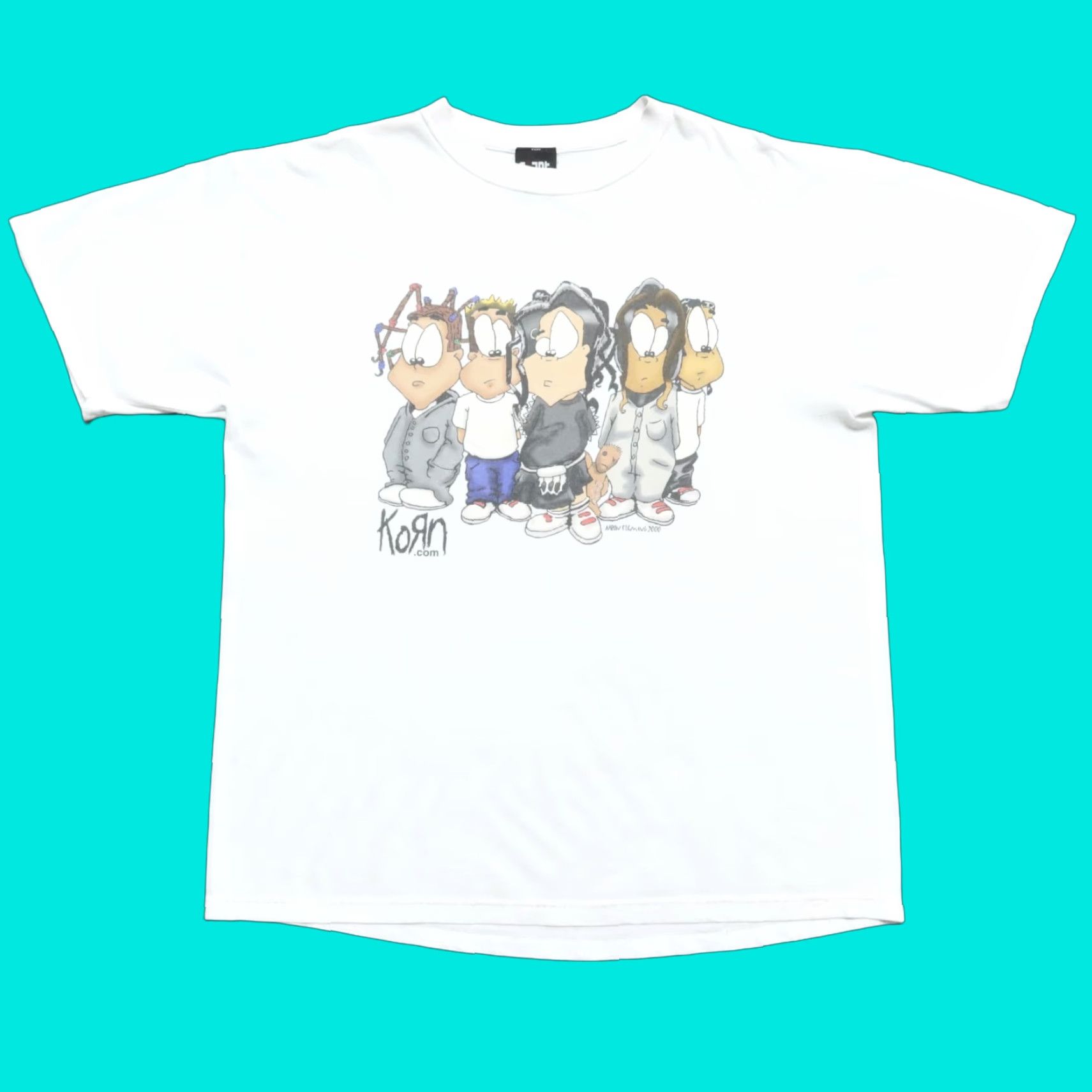 Vintage VINTAGE 2000 Korn Aaron Fleming Shirt XL White Mens T-Shirt Rock Tour Korn Kid Rock Vtg Size US XL / EU 56 / 4 - 1 Thumbnail