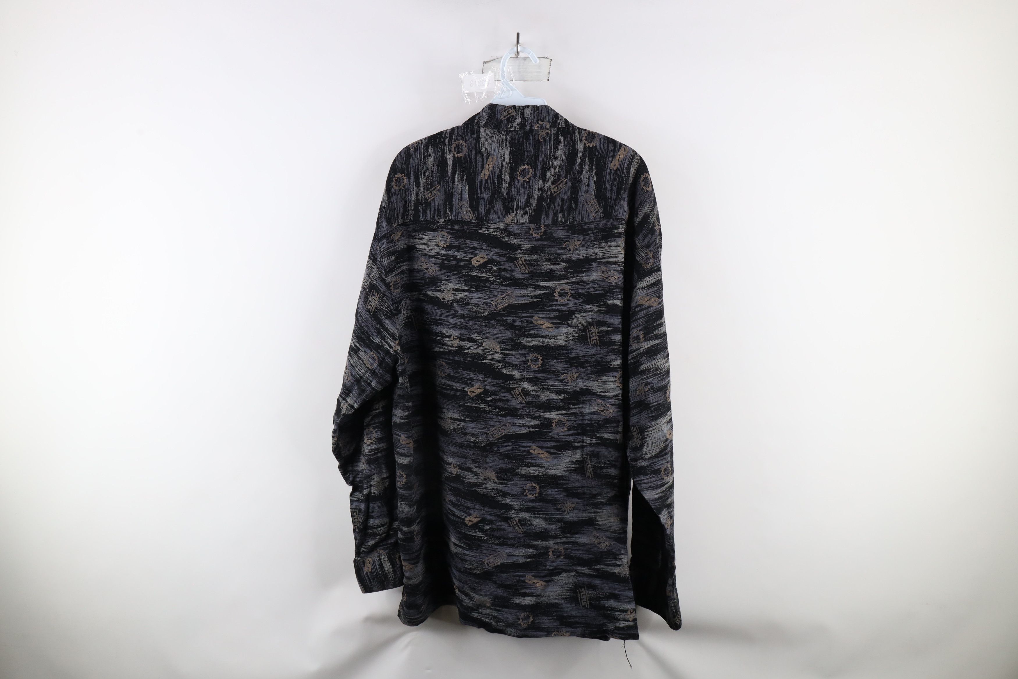Vintage Vintage 90s Streetwear Art Collared Long Sleeve Button Shirt Size US XL / EU 56 / 4 - 9 Thumbnail