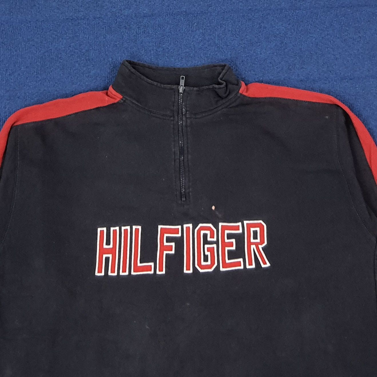 Tommy Hilfiger Vintage Tommy Hilfiger Stripe Half Zipper Sweatshirt C273N28 Size US XL / EU 56 / 4 - 2 Thumbnail