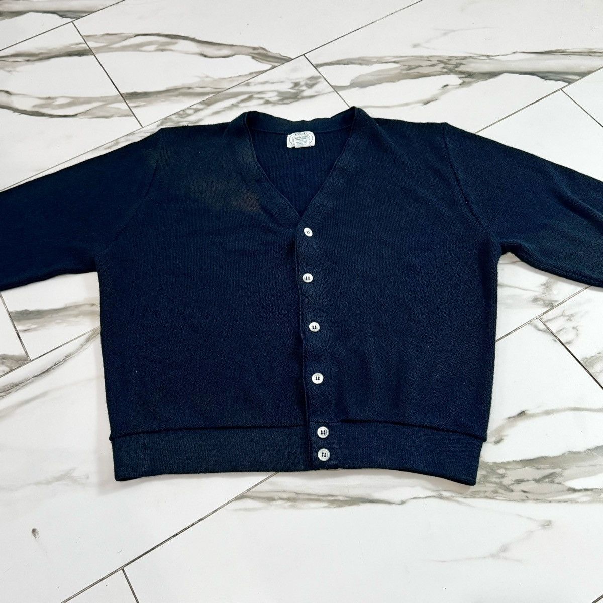Lacoste × Vintage VINTAGE LACOSTE NAVY CARDIGAN! Size US M / EU 48-50 / 2 - 2 Thumbnail