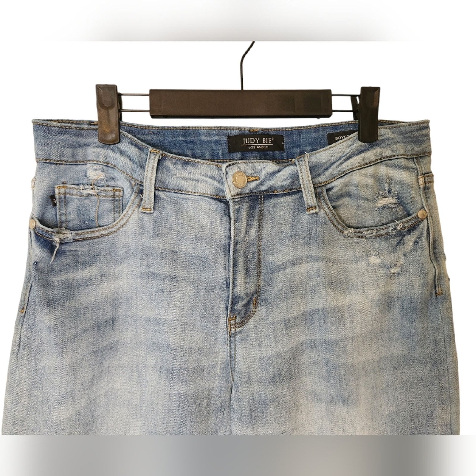 Judy Blue Judy Blue Boyfriend Fit Light Wash Jeans 31 Size 31" - 4 Thumbnail