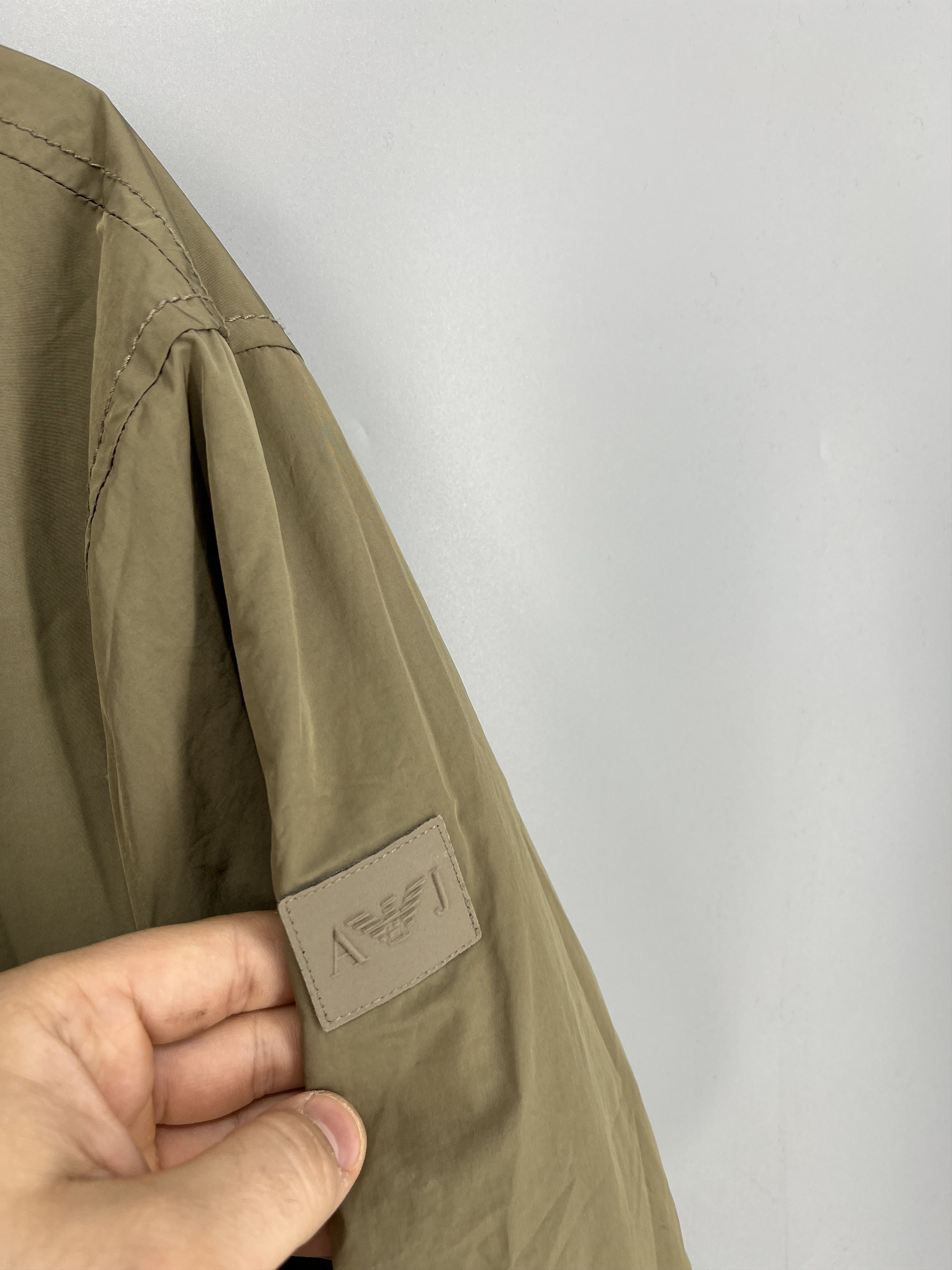 Armani Vintage Armani Jeans Khaki Nylon Parka Jacket Coat EU56 Size US XXL / EU 58 / 5 - 8 Thumbnail