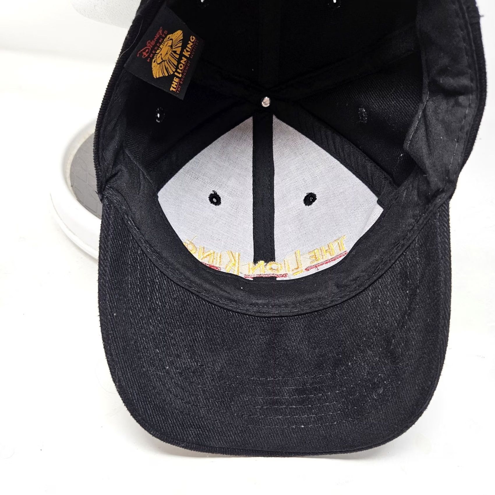 Disney VINTAGE? No. Lion King Hat Cap Strap Back Black Embroidered Broadway Musical VIP Disney Mens Size ONE SIZE - 6 Thumbnail